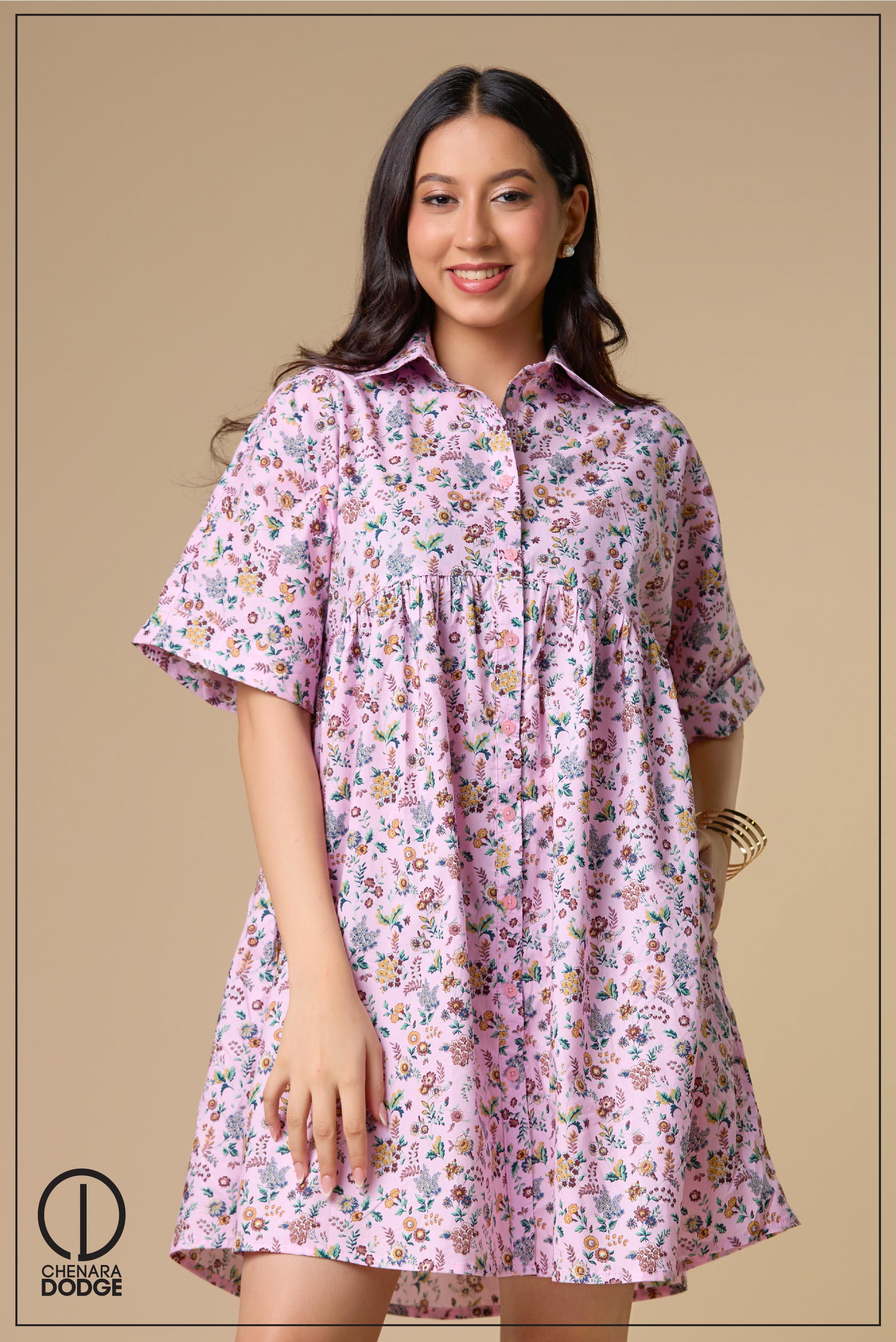 AVA COLLAR MINI DRESS