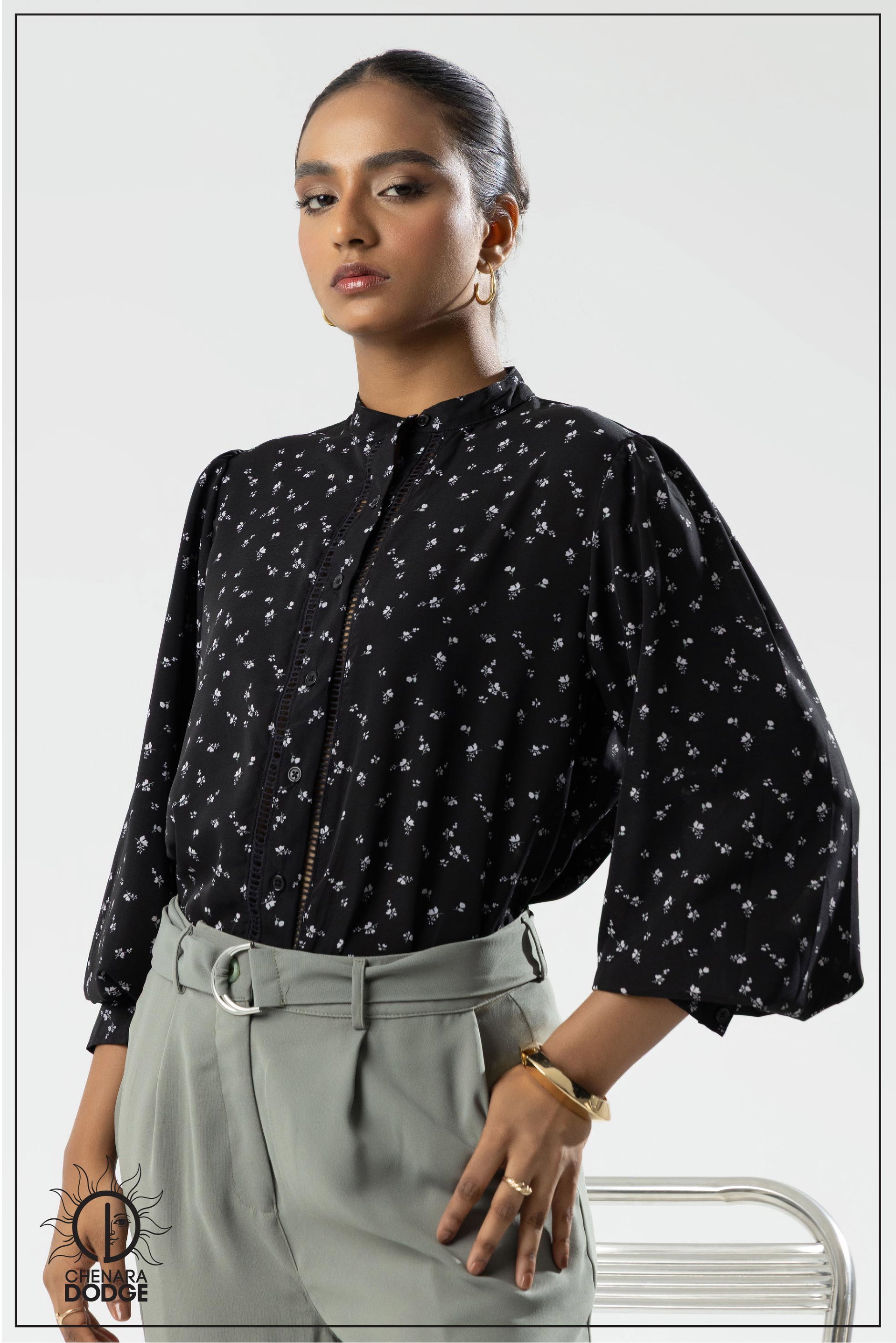 AYLA PLEATED DETAILED OFFICE PANT