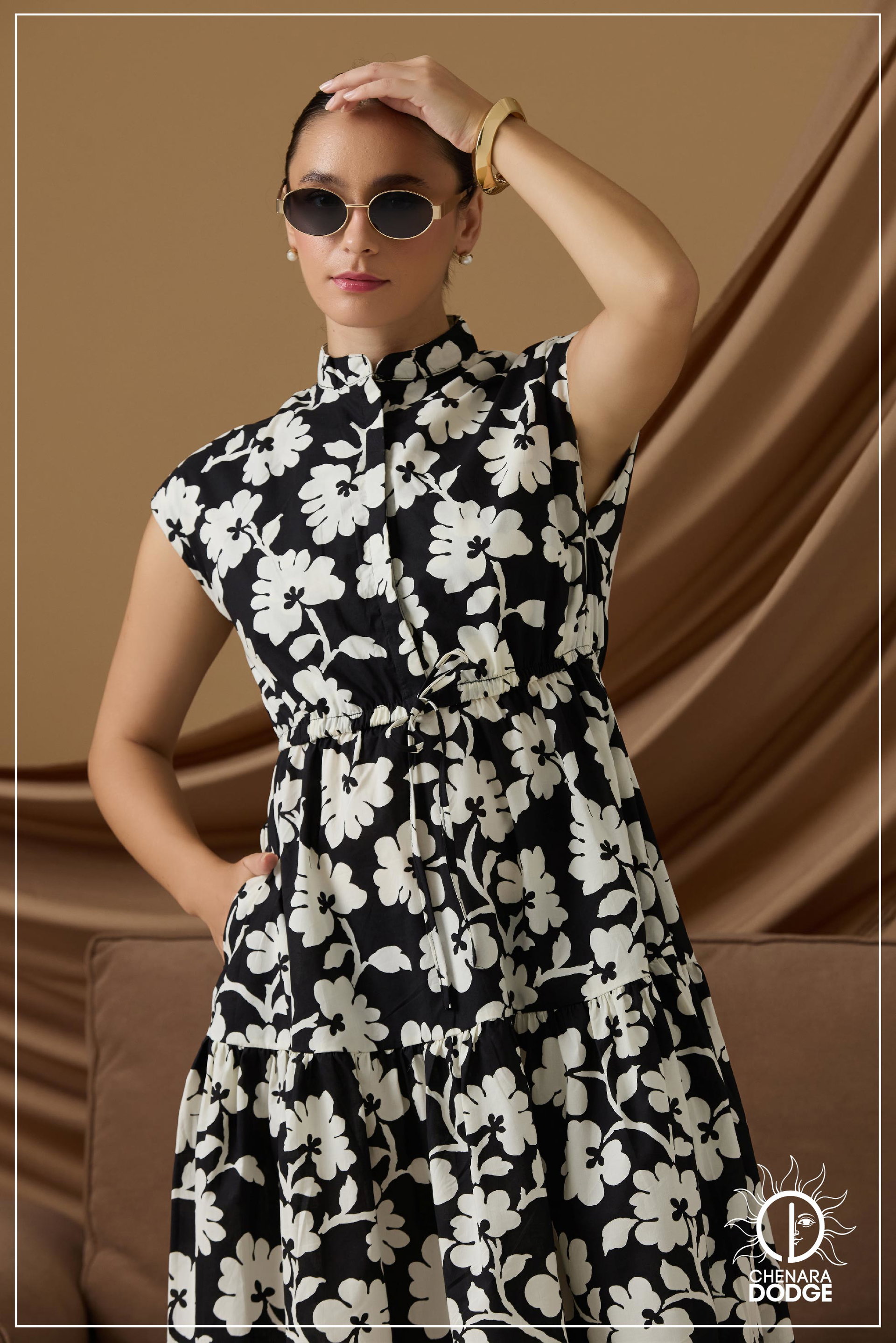 BAILEY HIGH NECK MIDI DRESS