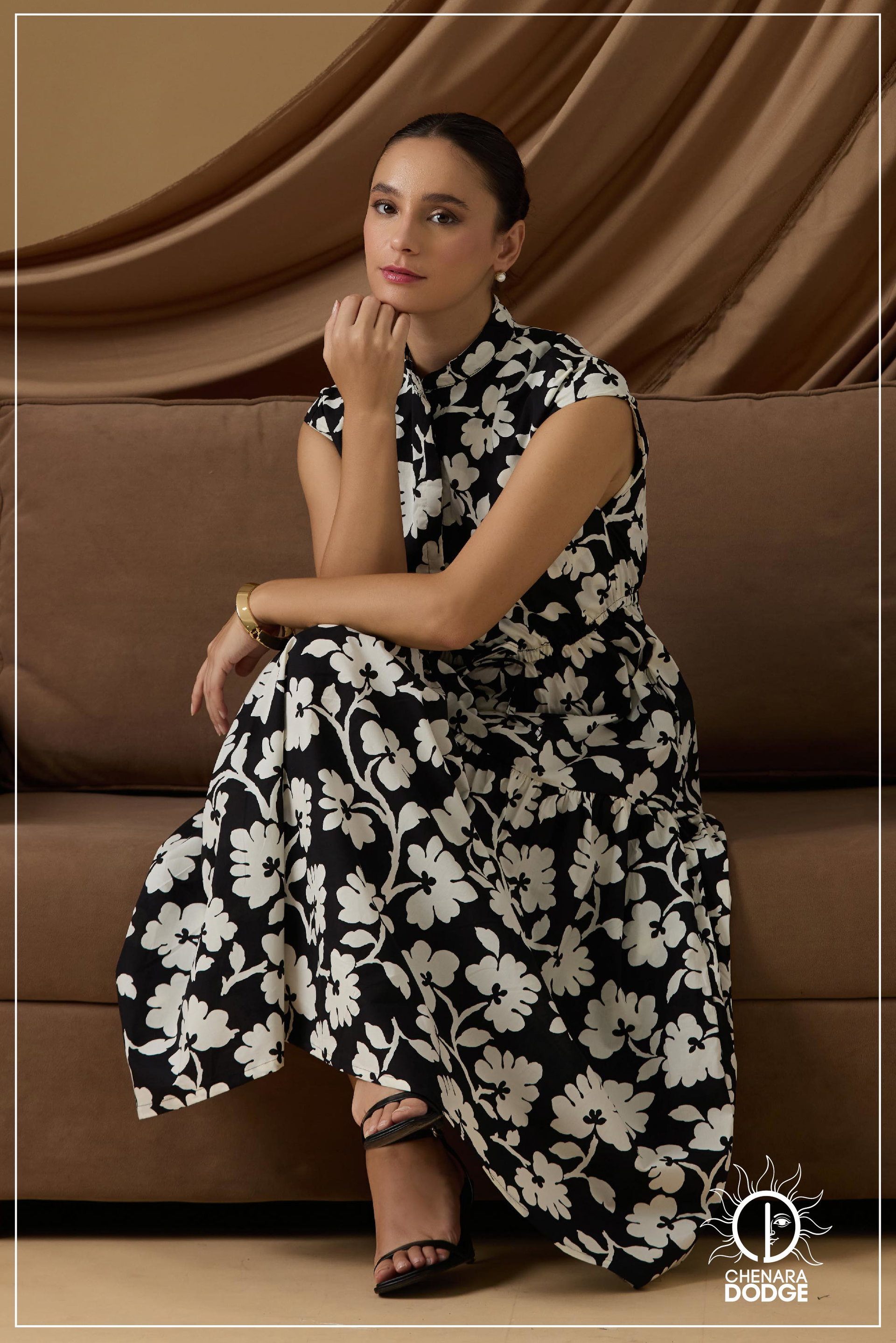 BAILEY HIGH NECK MIDI DRESS