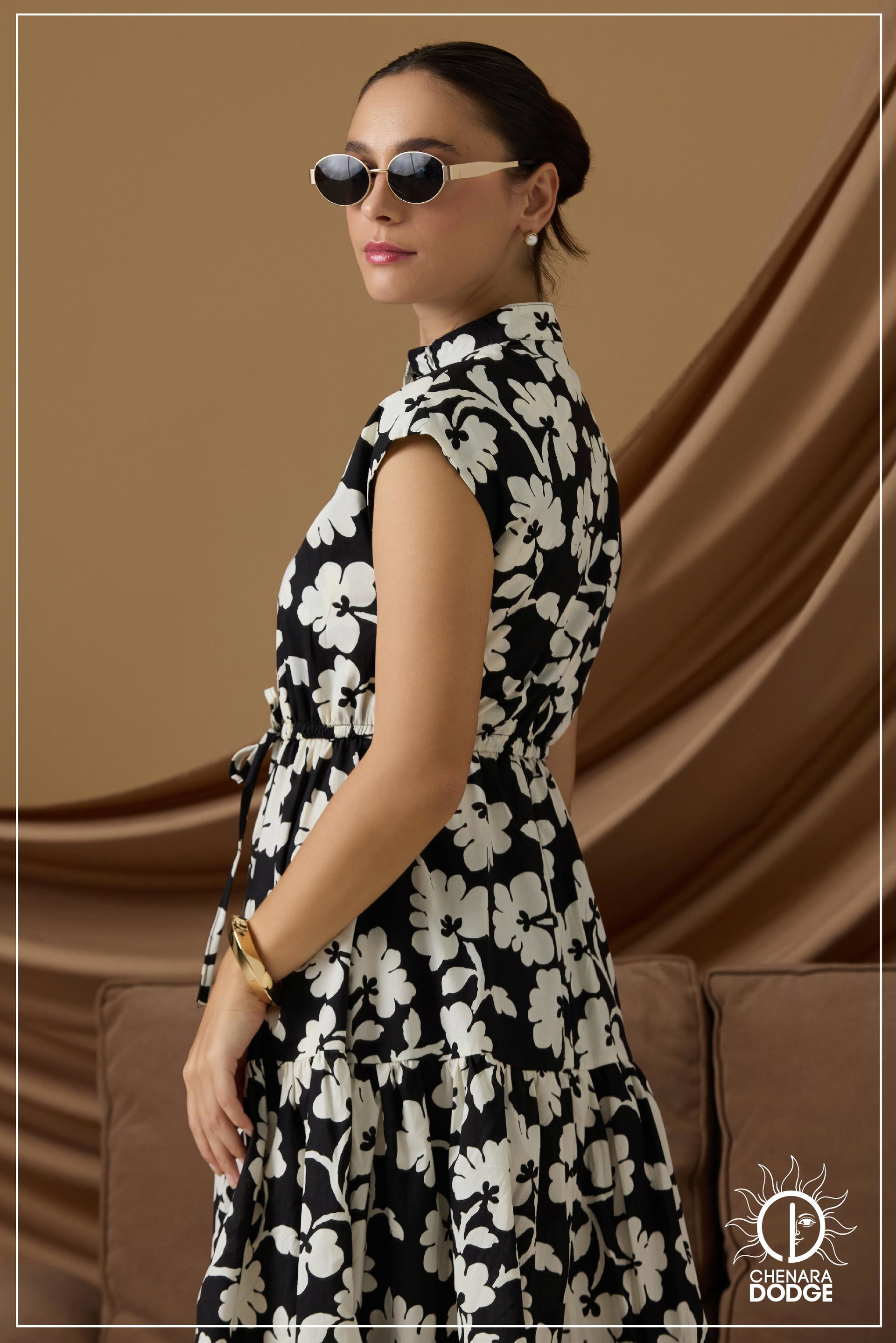 BAILEY HIGH NECK MIDI DRESS