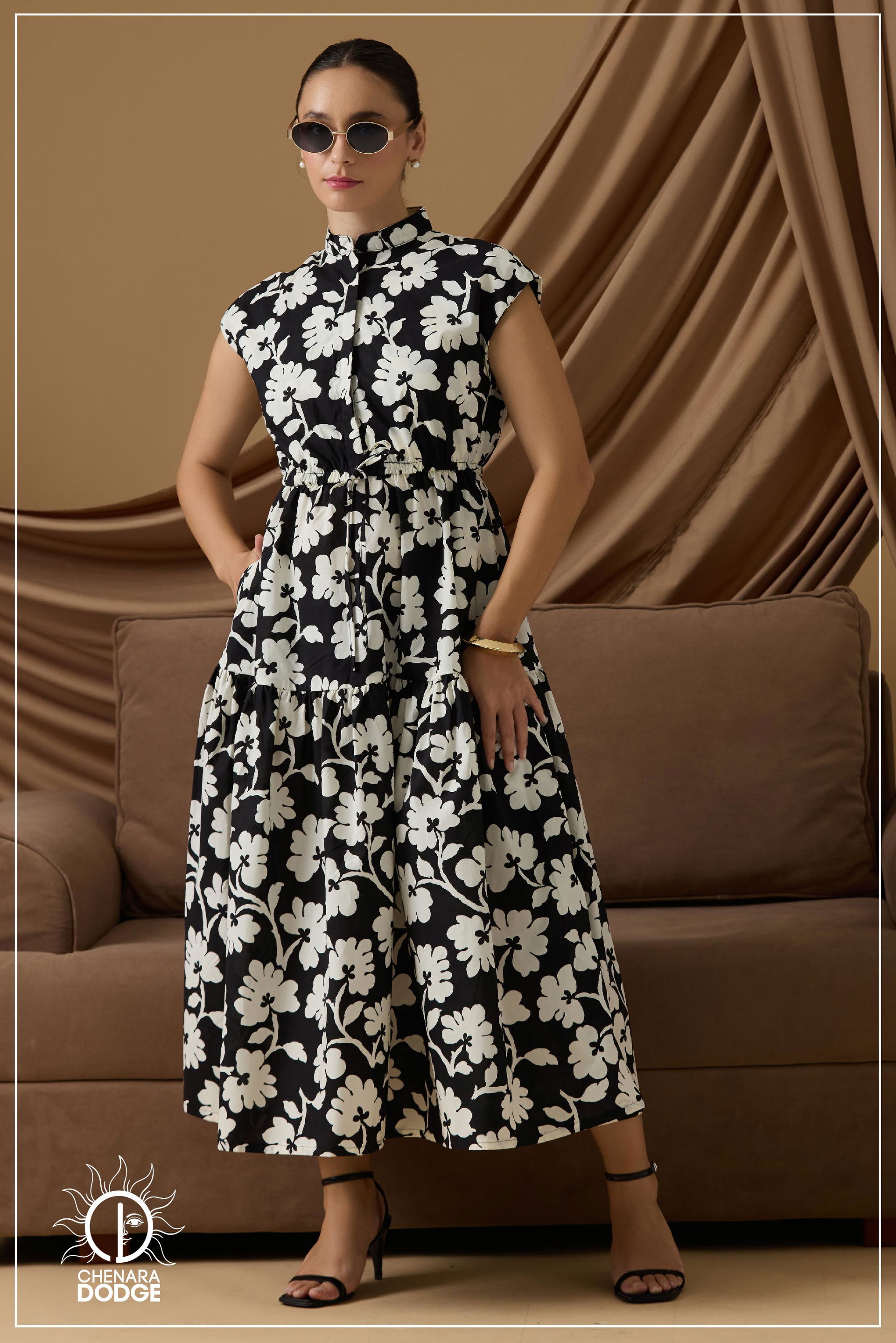 BAILEY HIGH NECK MIDI DRESS