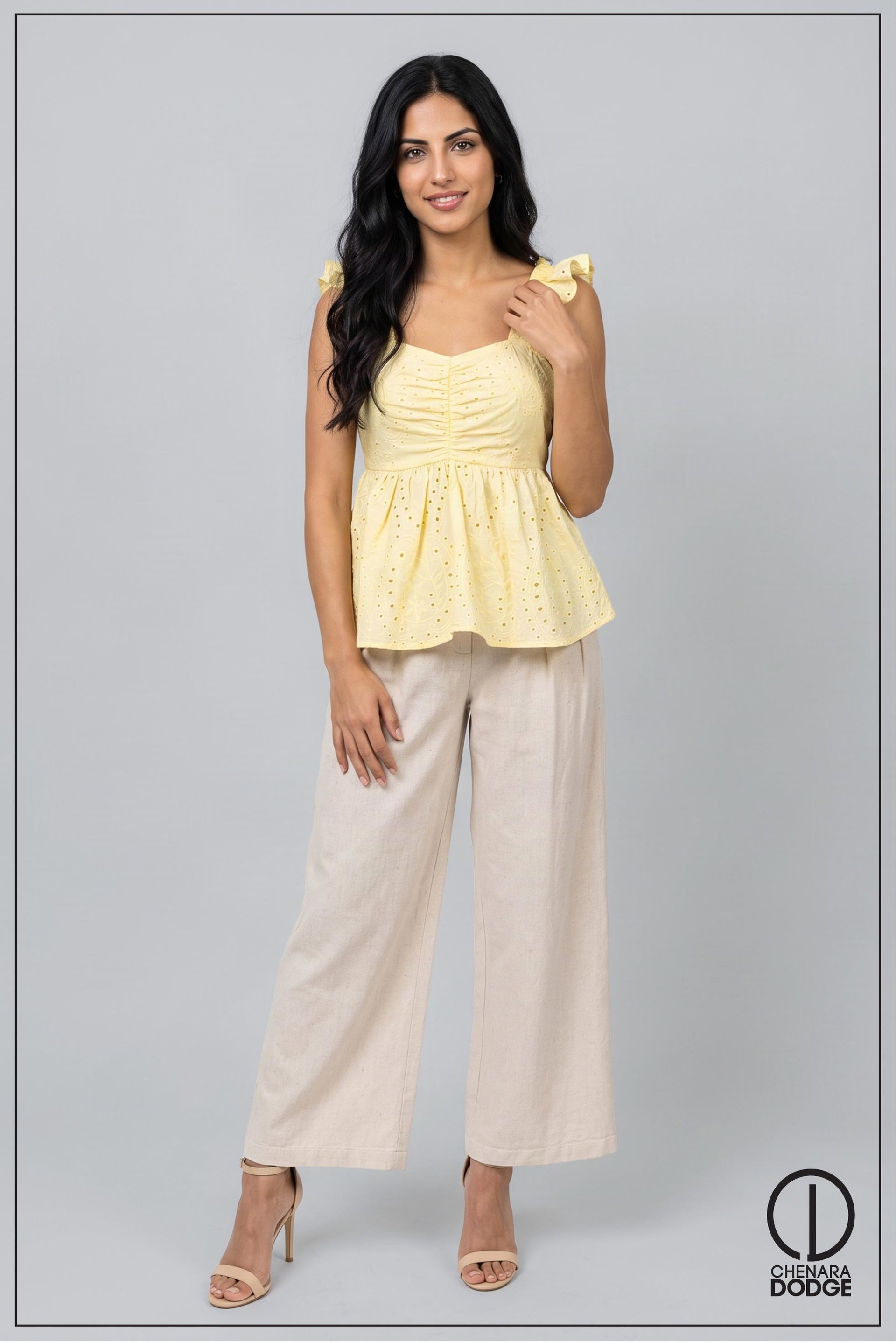BECCA CASUAL SWEETHEART NECK TOP