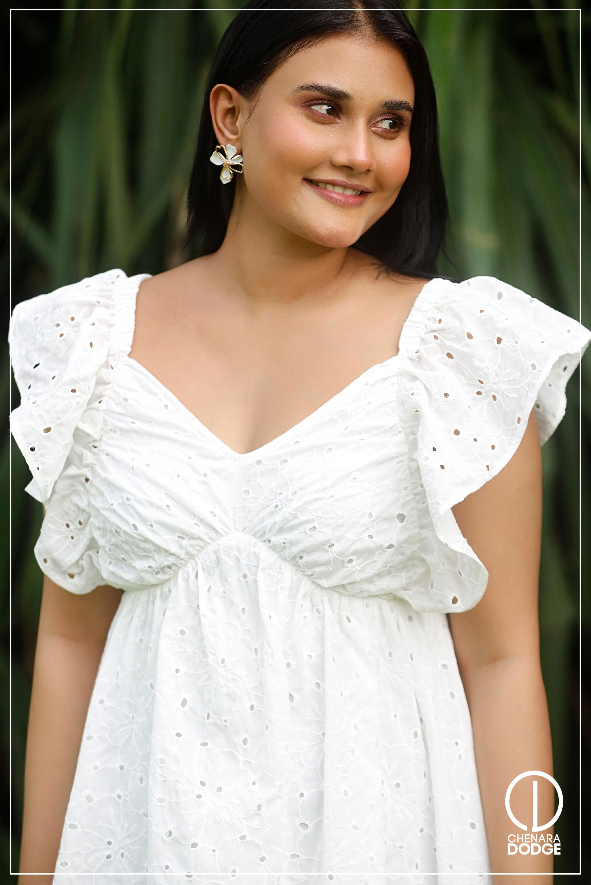 BELLA FLUTTER SLEEVE MINI DRESS