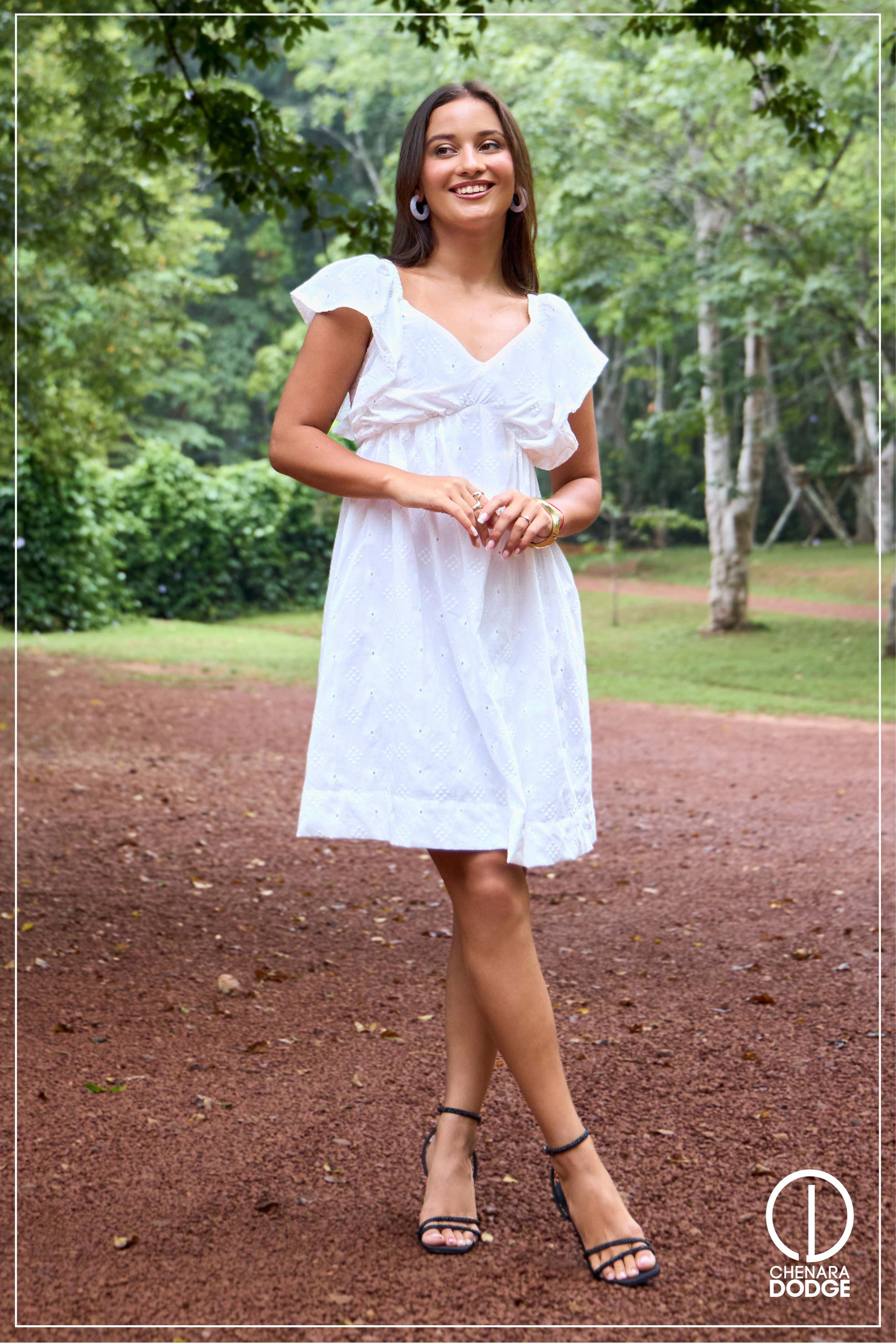 BELLA FLUTTER SLEEVE MINI DRESS