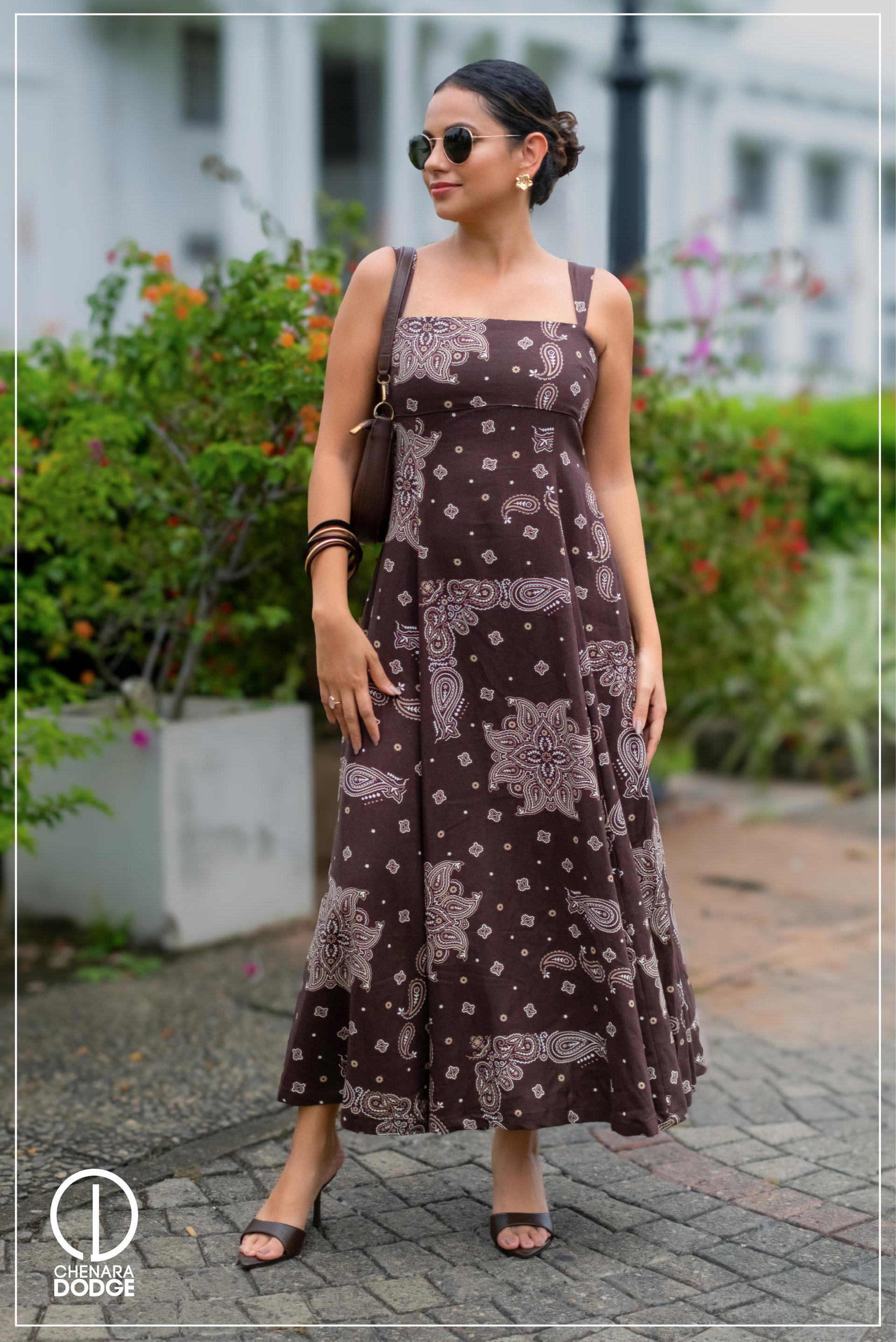 BELLORA SQUARE NECK MIDI DRESS