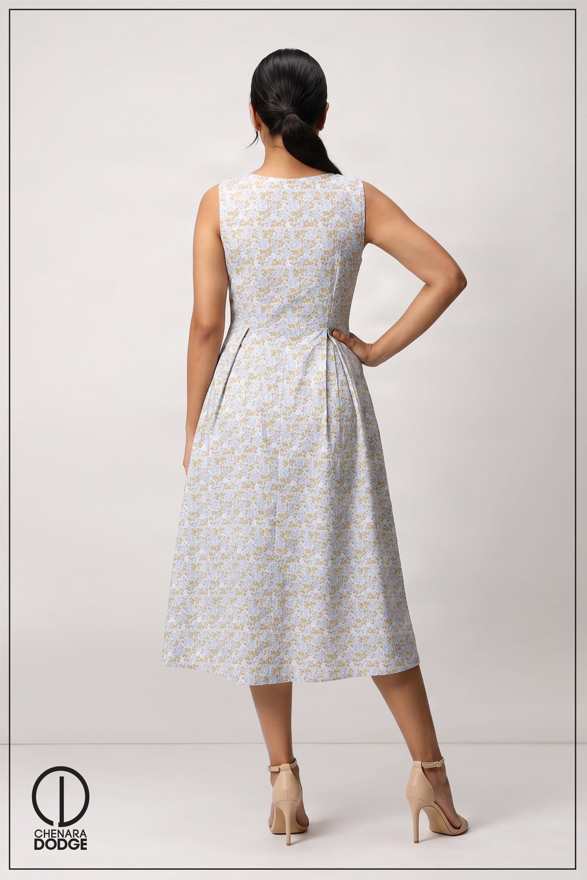 BEYOLA SLEEVELESS MIDI DRESS