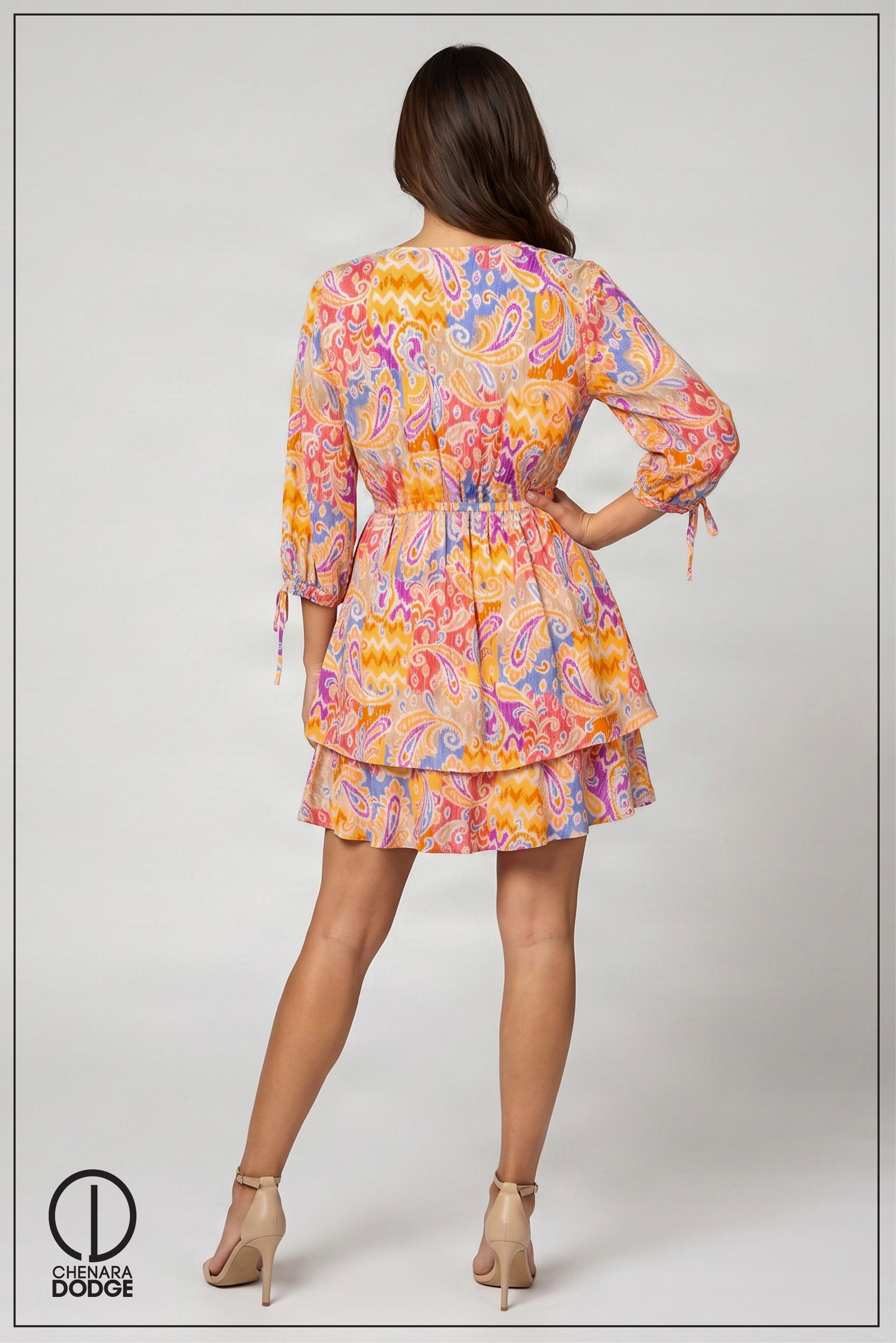 BONNIE V NECK MINI DRESS