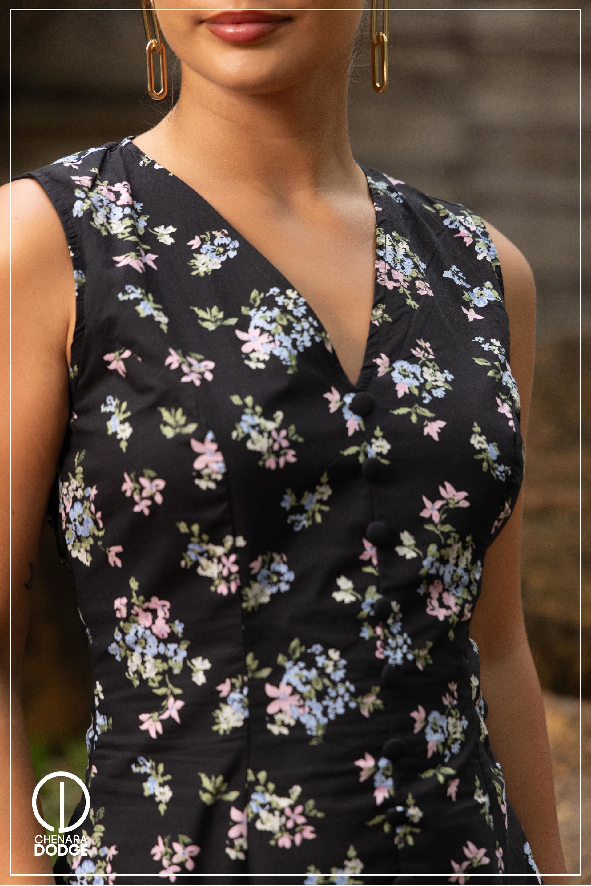 BRITTNEY V NECK MINI DRESS