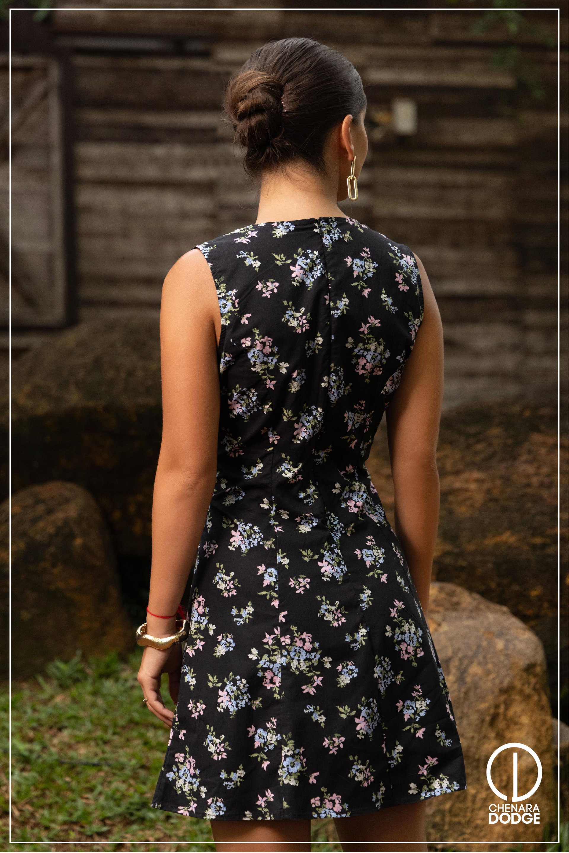 BRITTNEY V NECK MINI DRESS