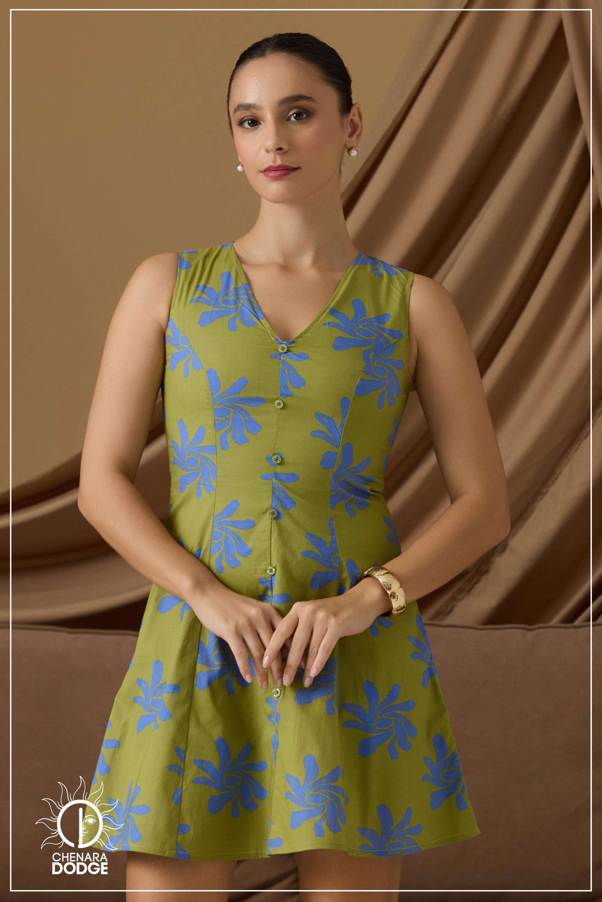 BRITTNEY V NECK MINI DRESS