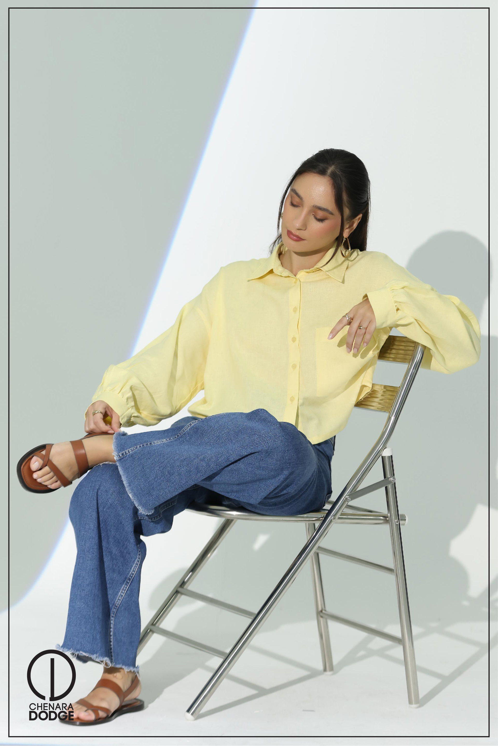 CAMILA LONG SLEEVE CROP SHIRT