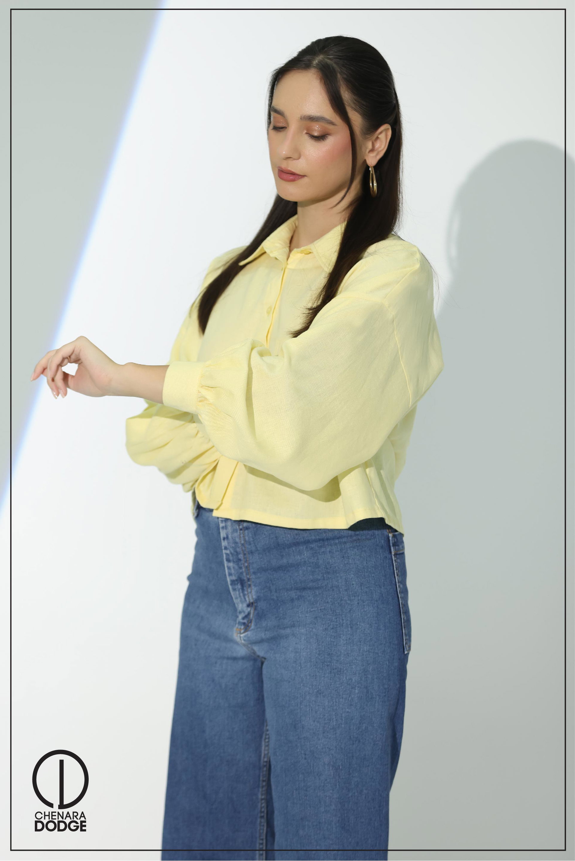 CAMILA LONG SLEEVE CROP SHIRT