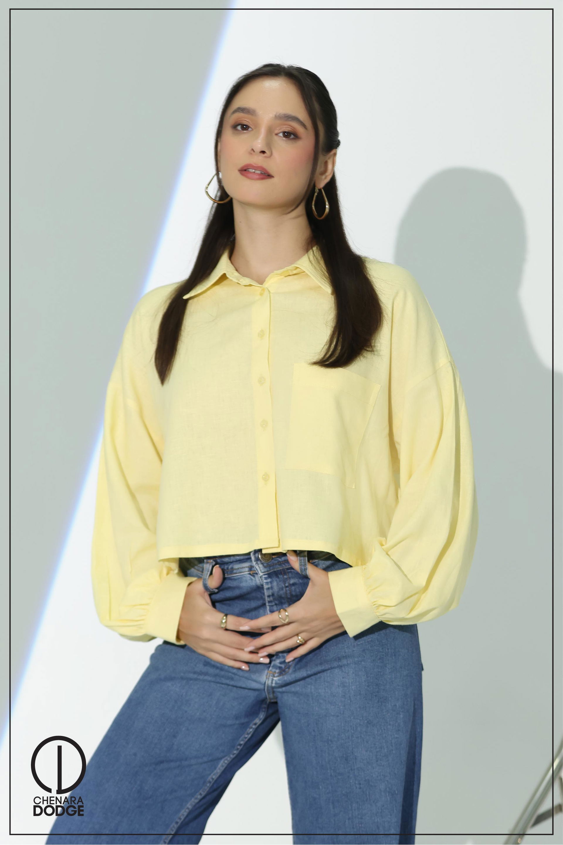 CAMILA LONG SLEEVE CROP SHIRT