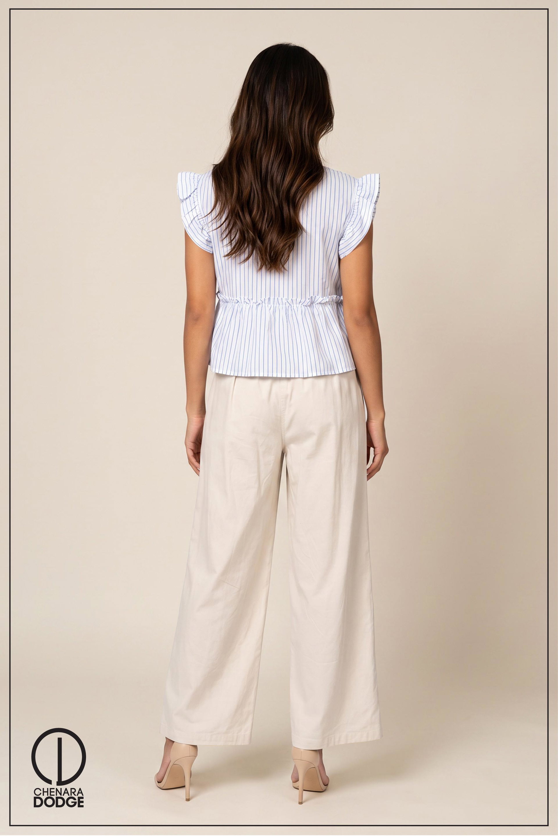 CAMILA V NECK EMBROIDERED TOP