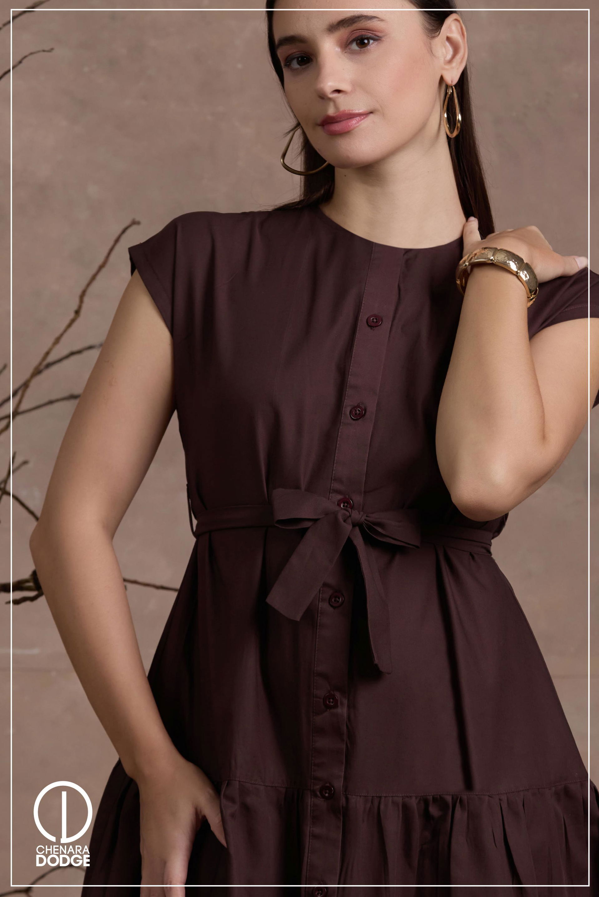 CHARLETTE  TIERED MIDI DRESS