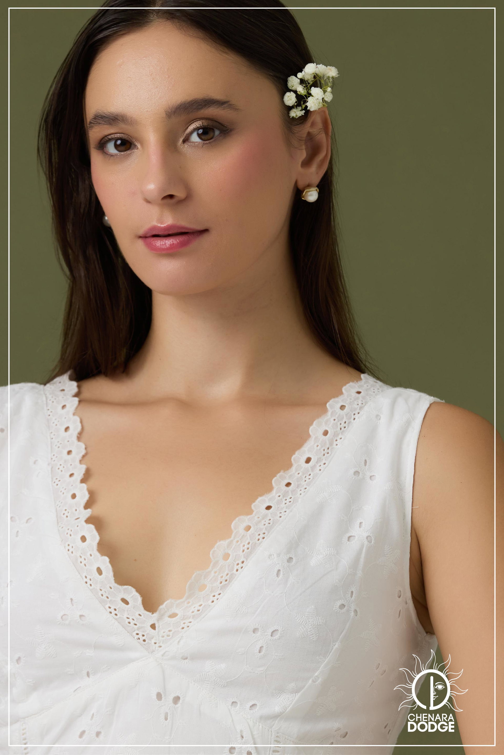 CHARLETTE V NECK MINI DRESS