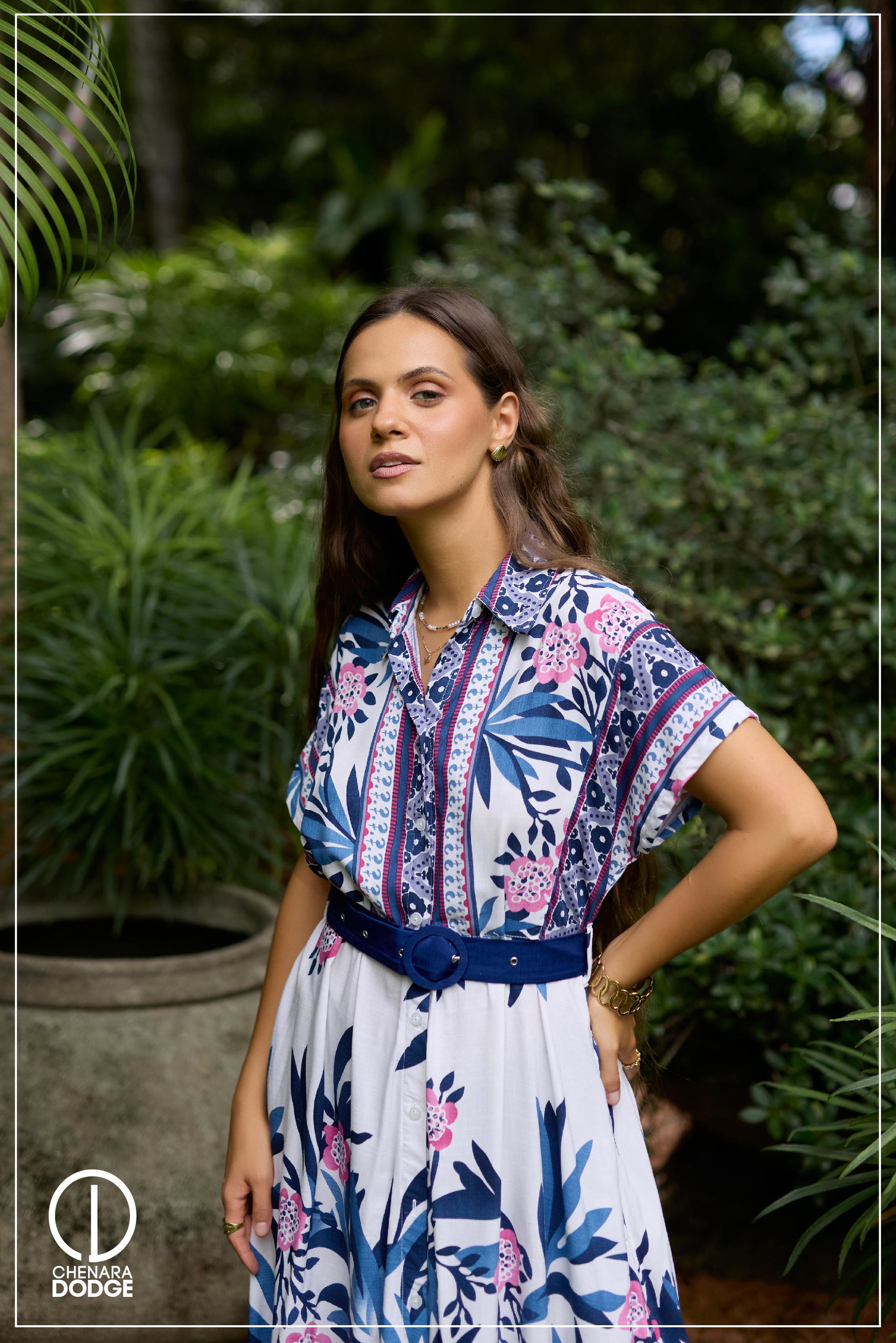 CHARLOTTE BUTTON DOWN MIDI DRESS