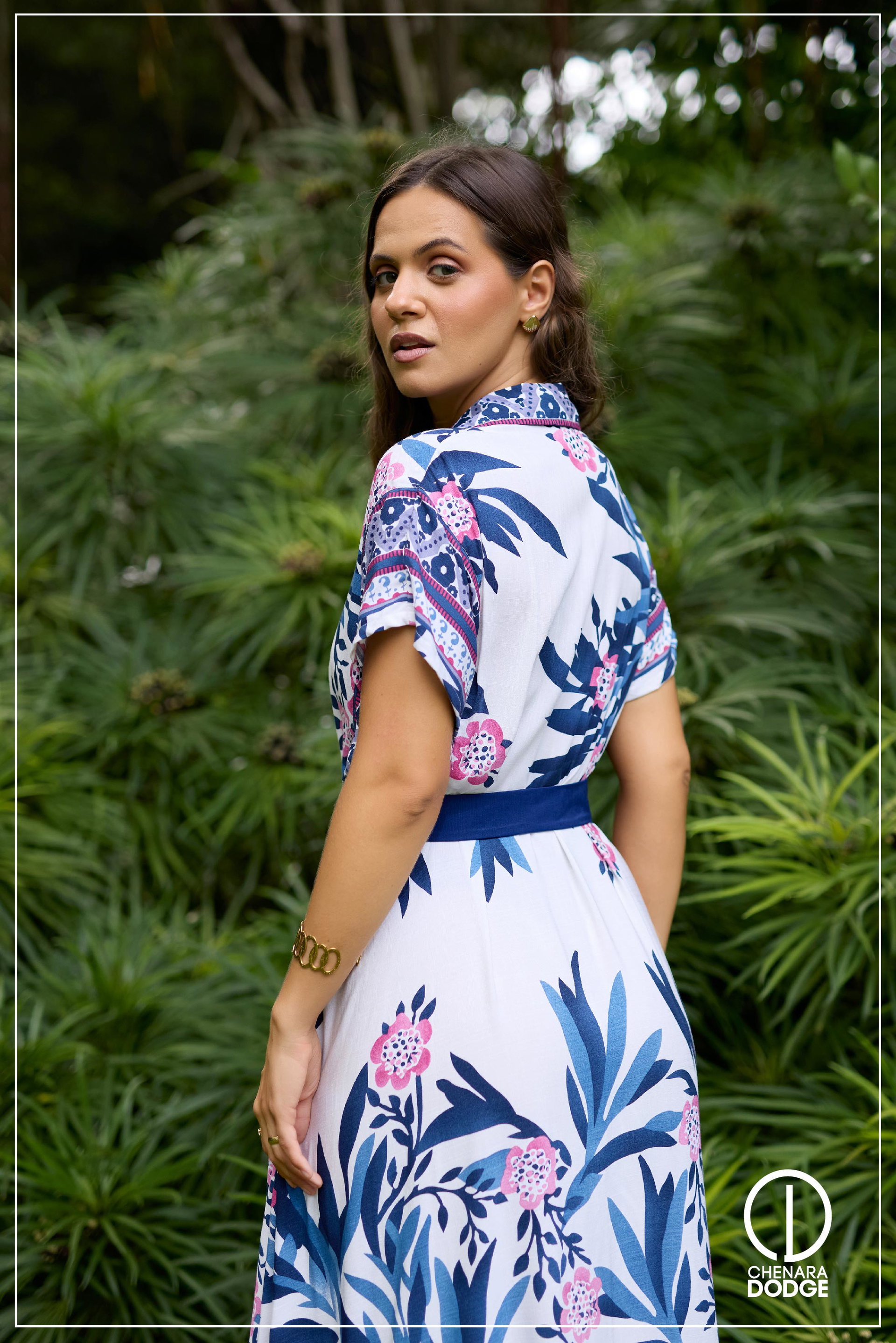 CHARLOTTE BUTTON DOWN MIDI DRESS