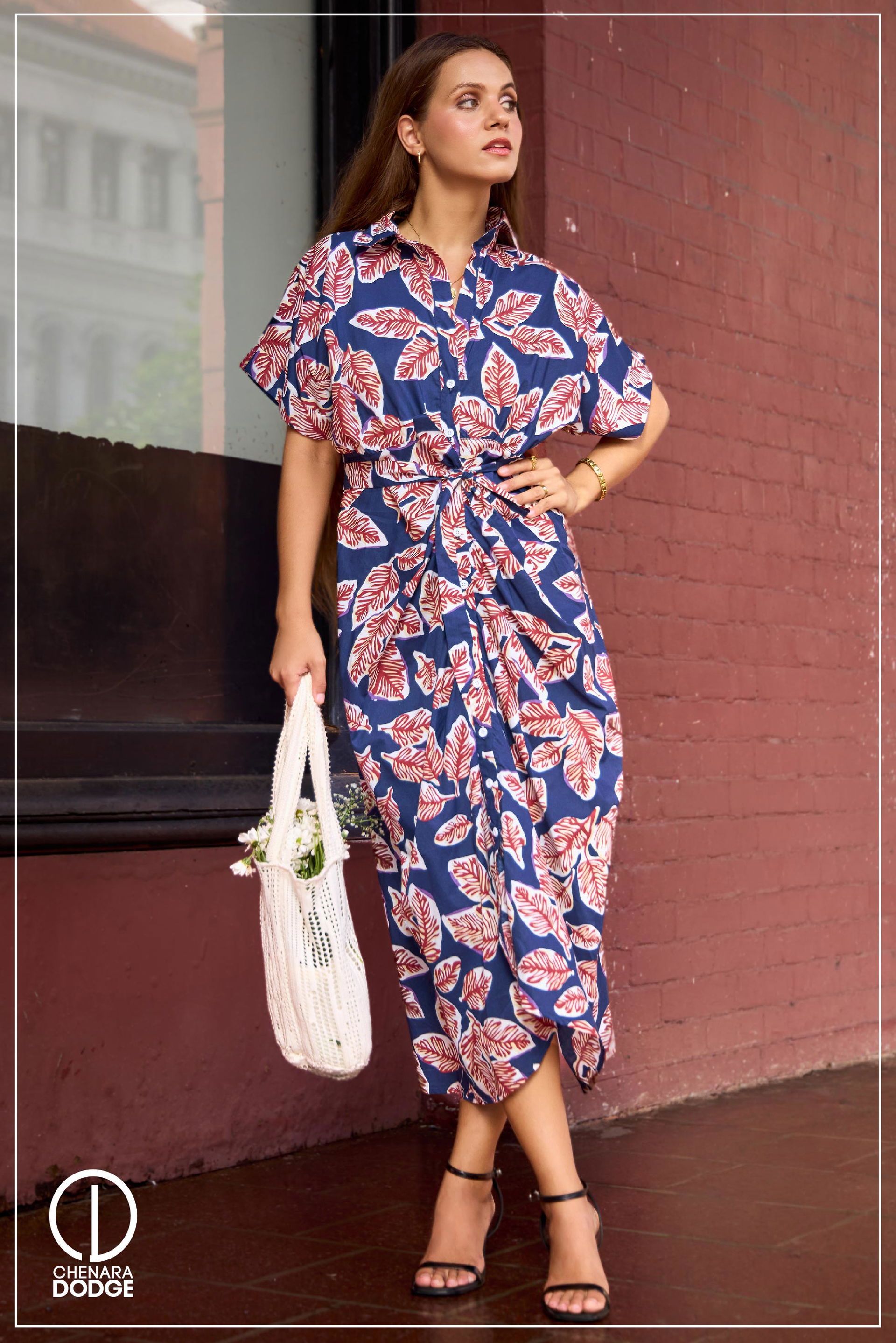 CINDY DRAPED MIDI DRESS
