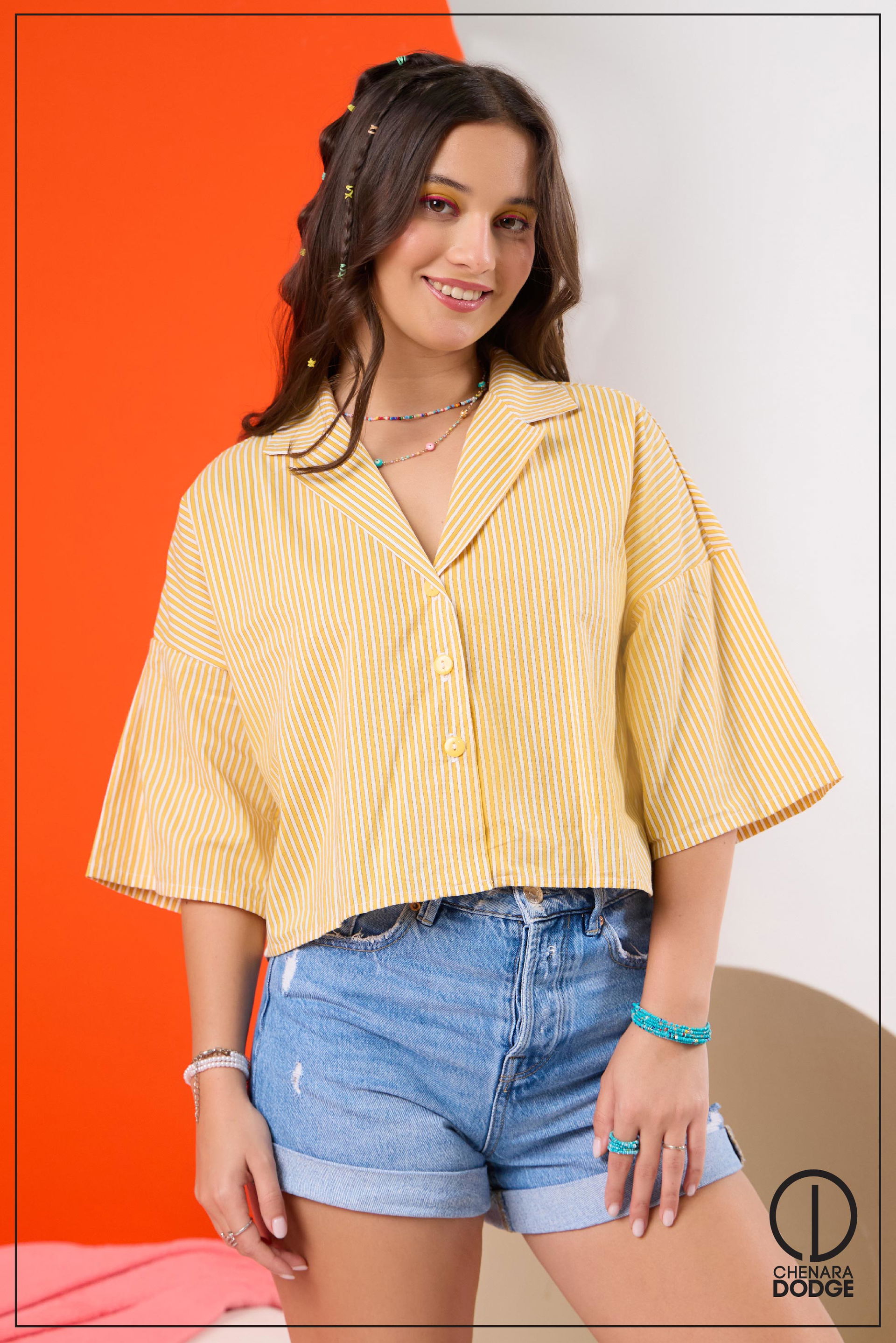 Yellow & White Stripes