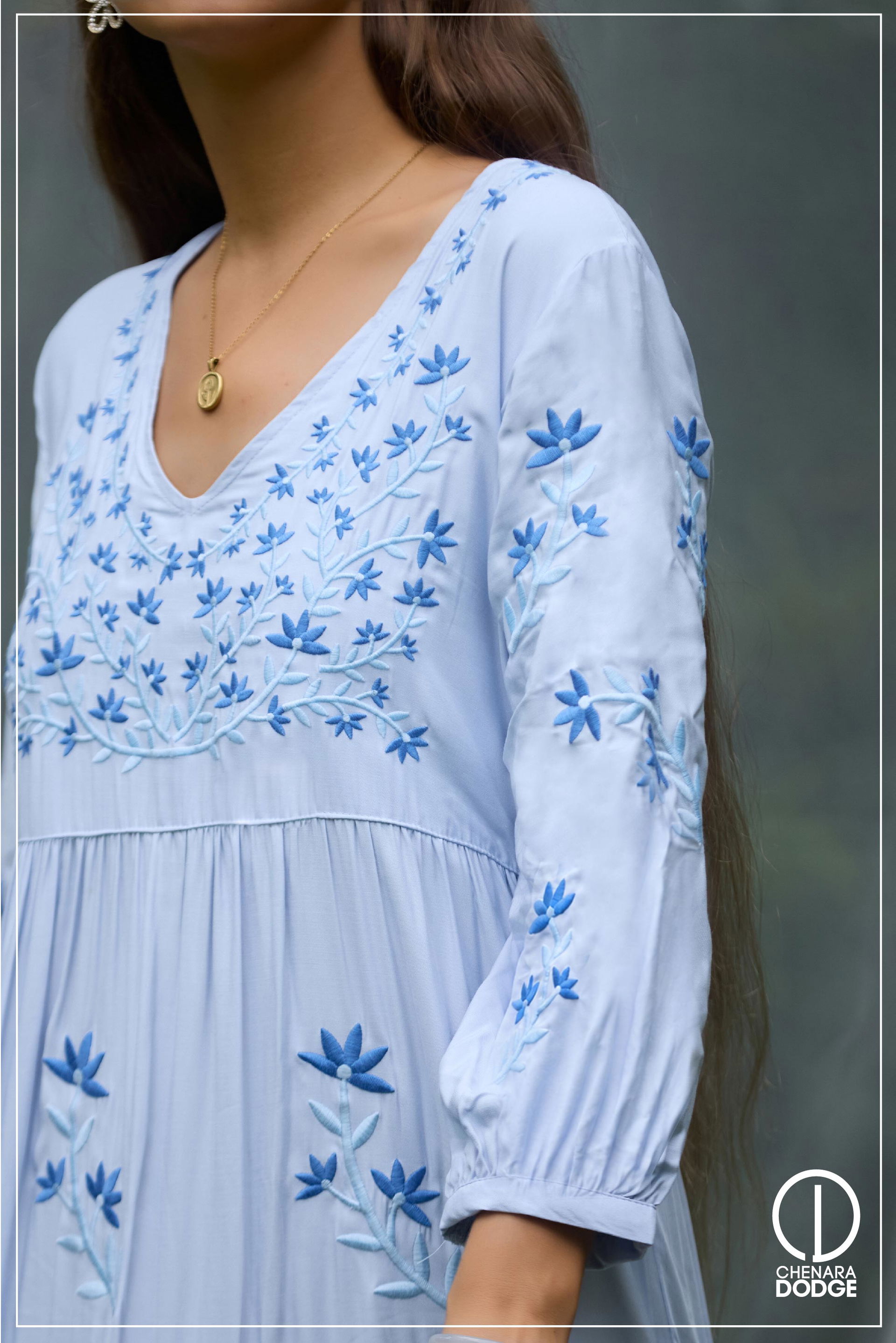 CLARA EMBROIDERED MAXI DRESS