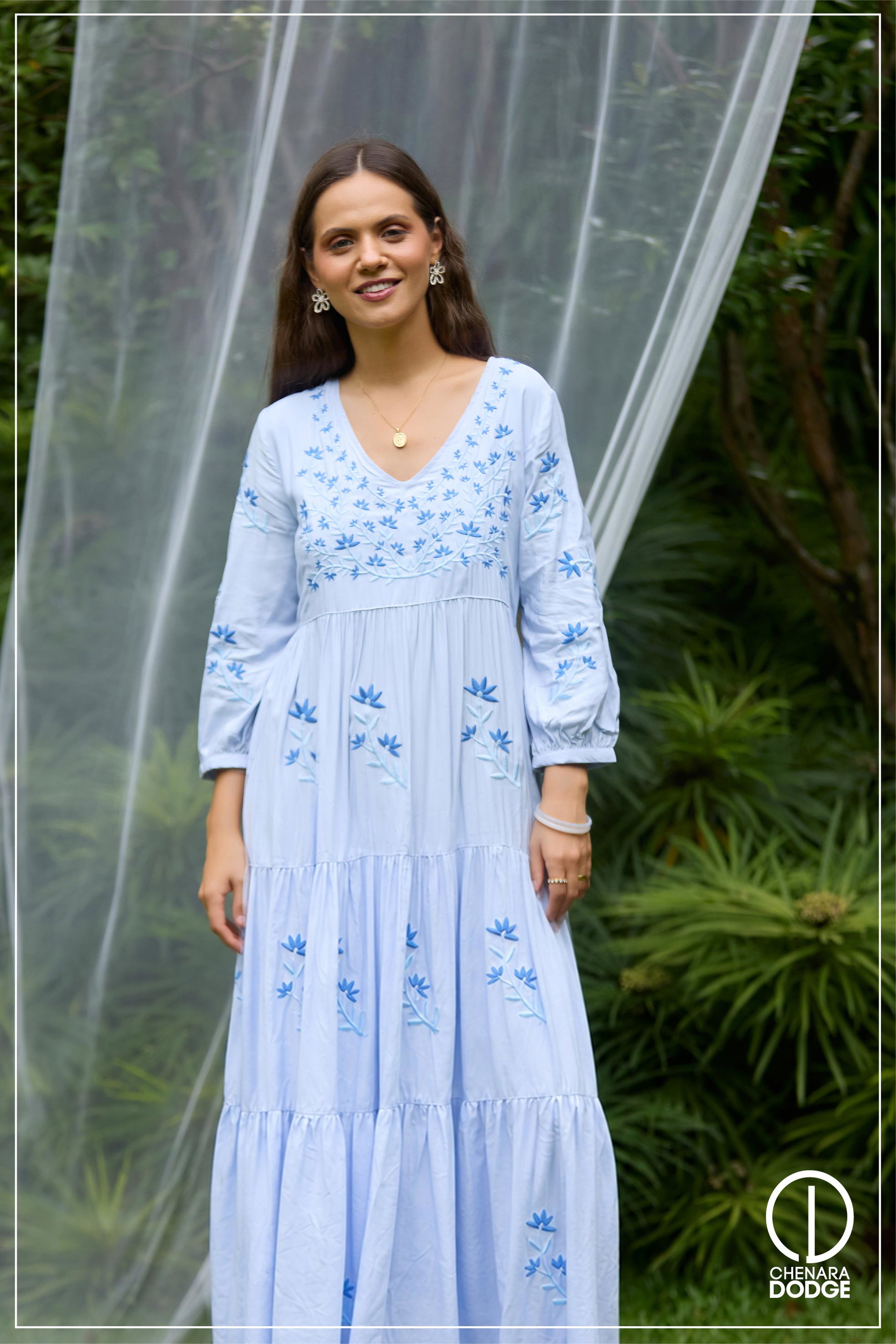 CLARA EMBROIDERED MAXI DRESS