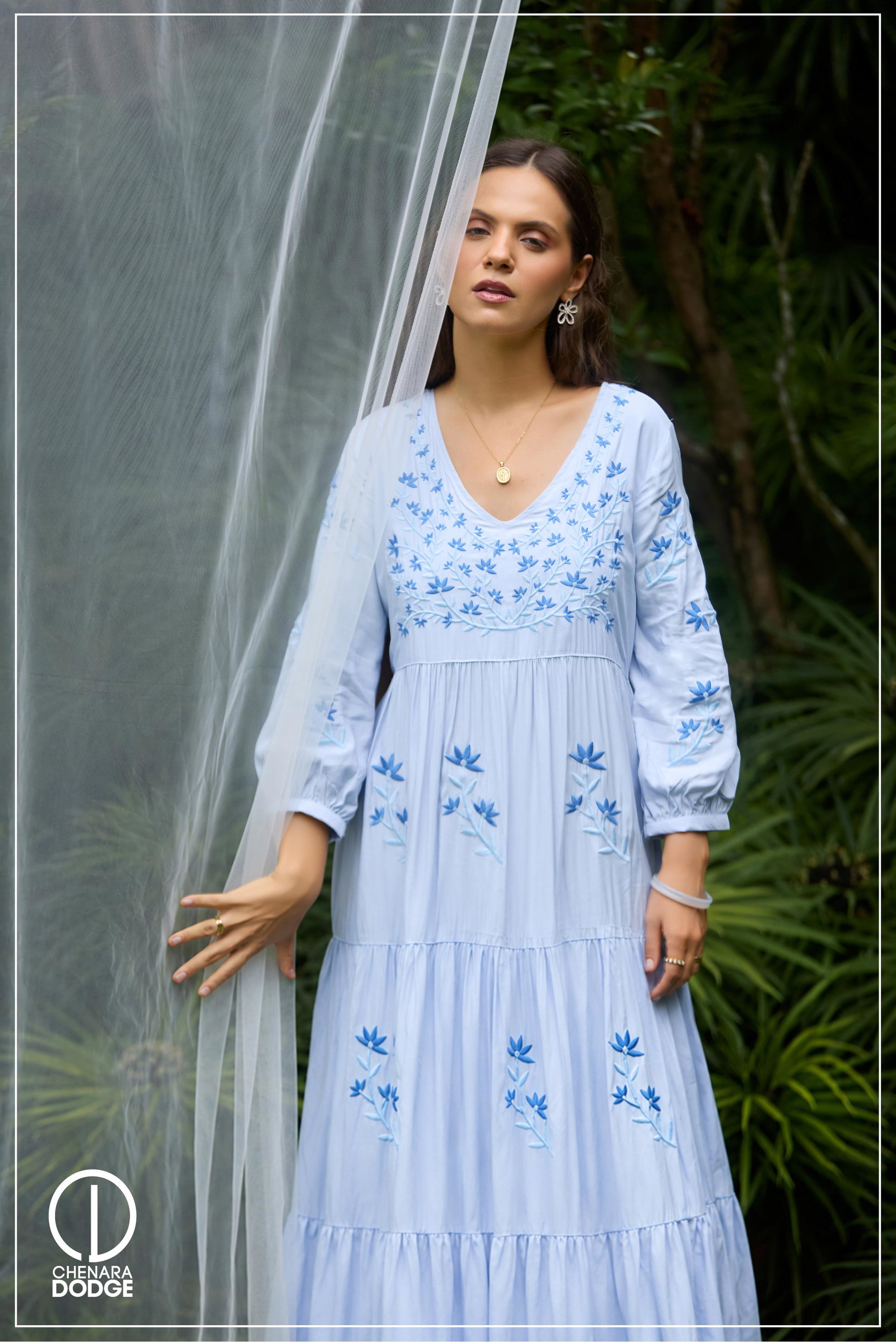 CLARA EMBROIDERED MAXI DRESS