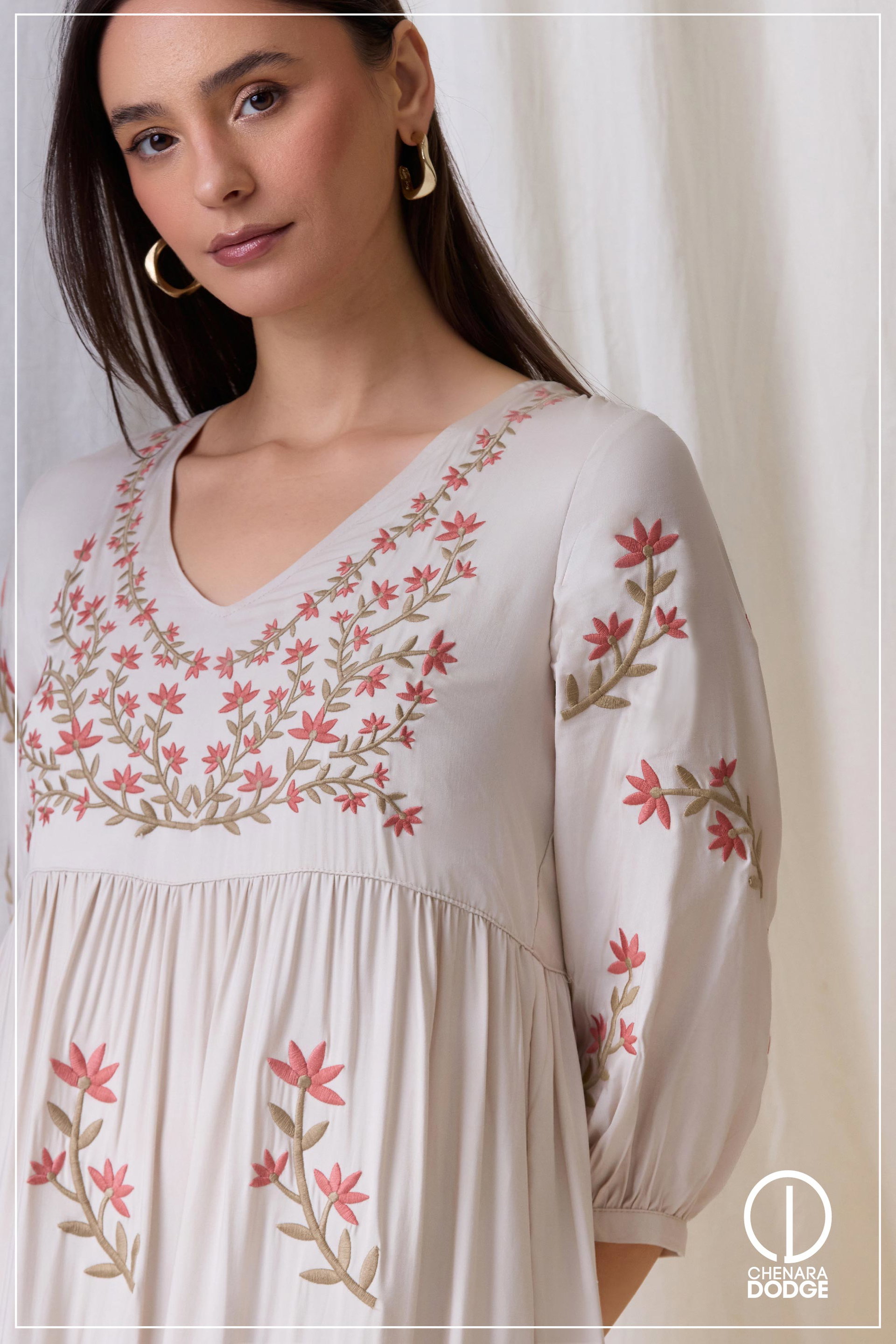 CLARA EMBROIDERED MAXI DRESS