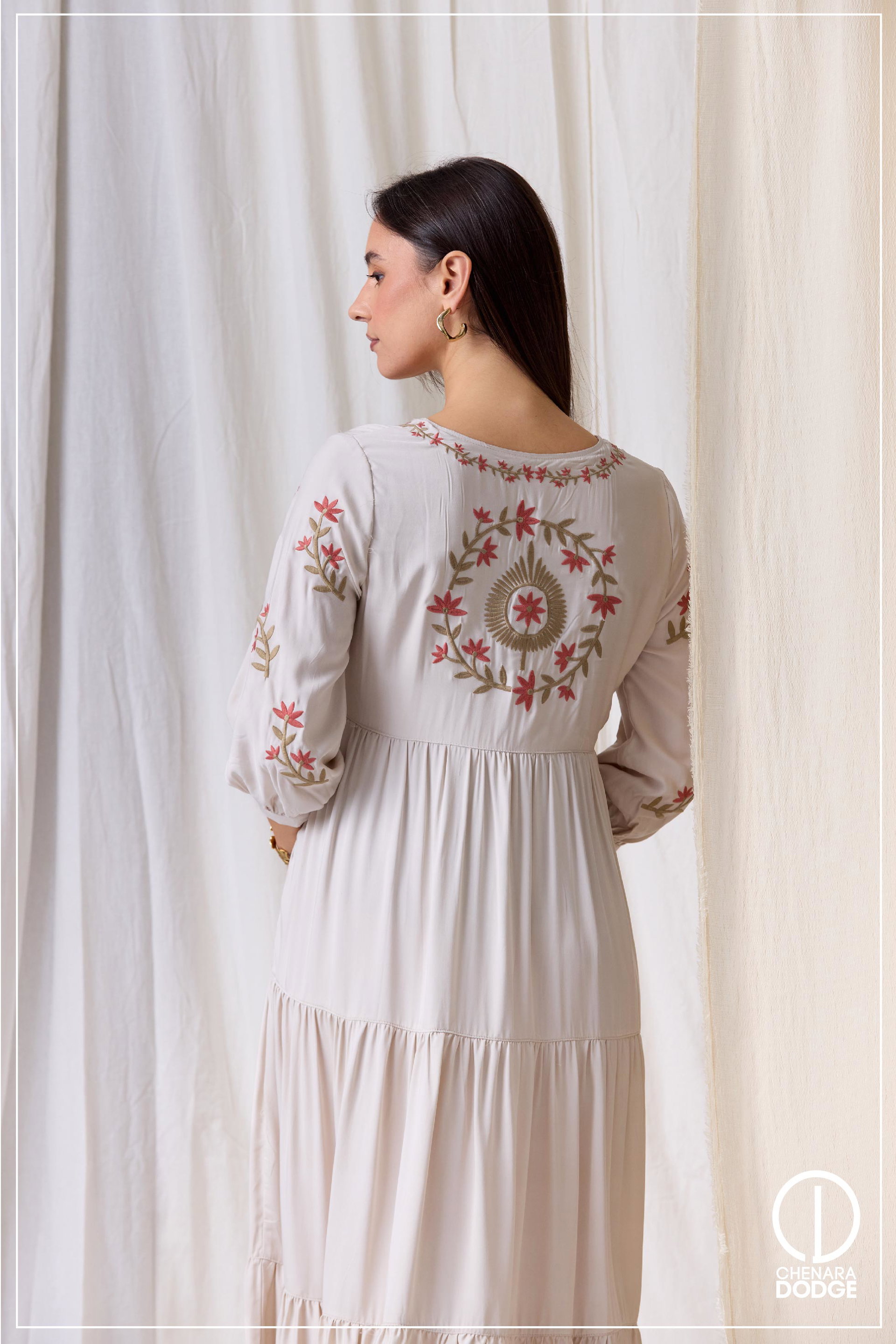 CLARA EMBROIDERED MAXI DRESS