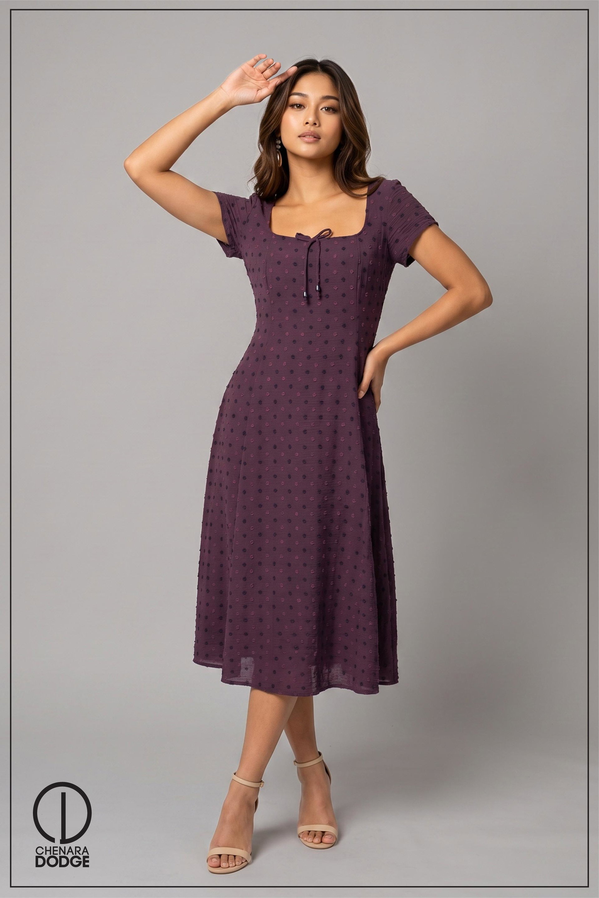 CLARA SHORT SLEEVE MIDI DRESS