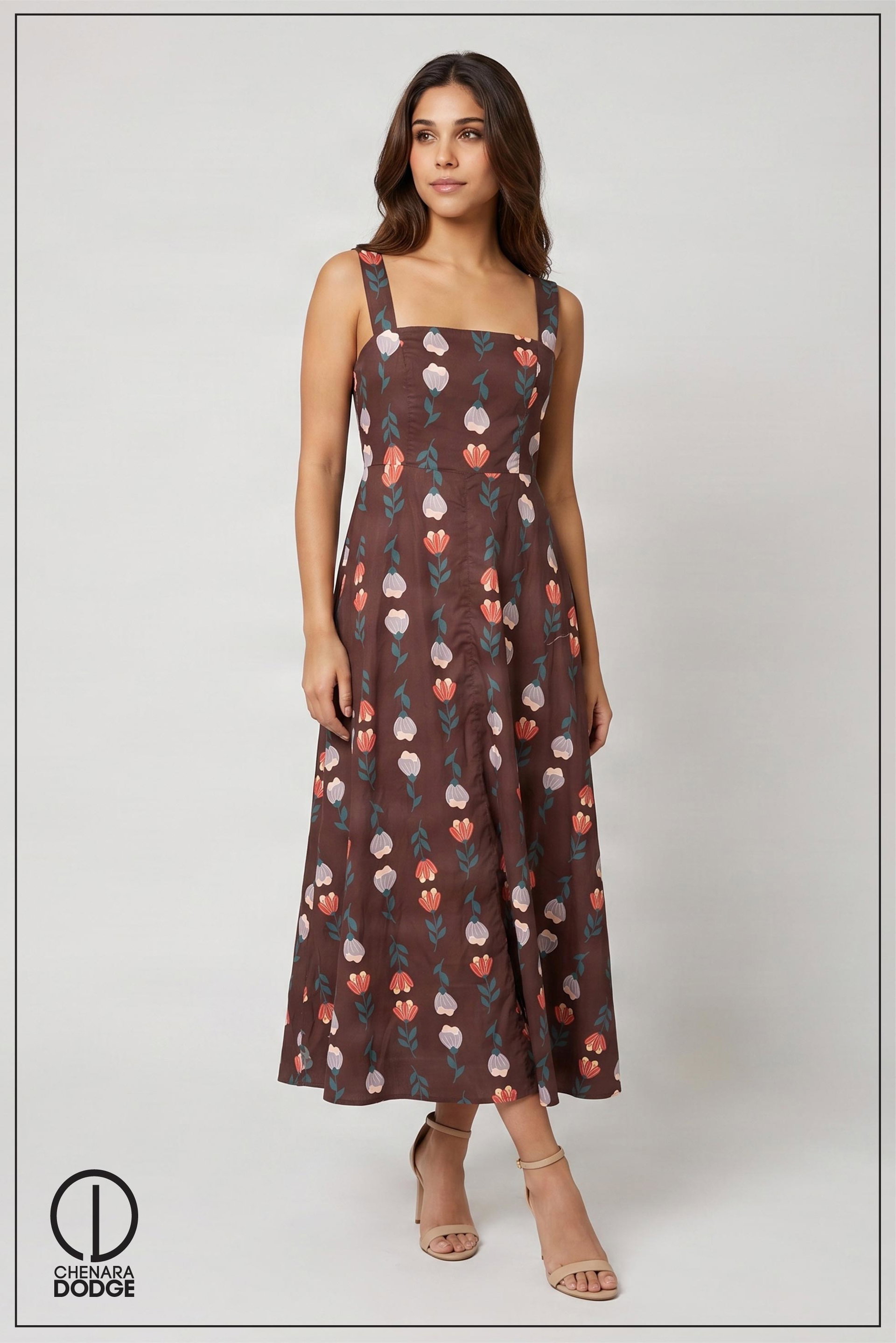 CLARA THICK STRAP MAXI DRESS