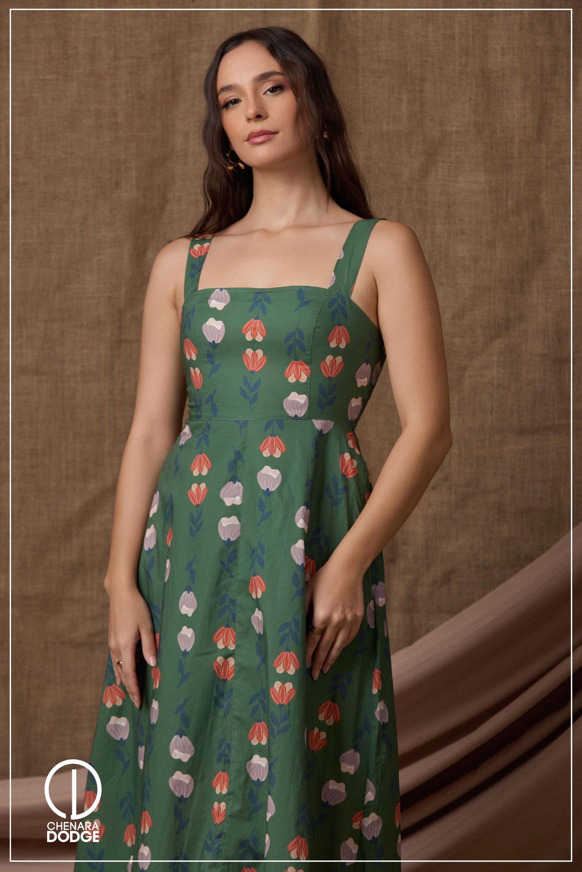 CLARA THICK STRAP MAXI DRESS