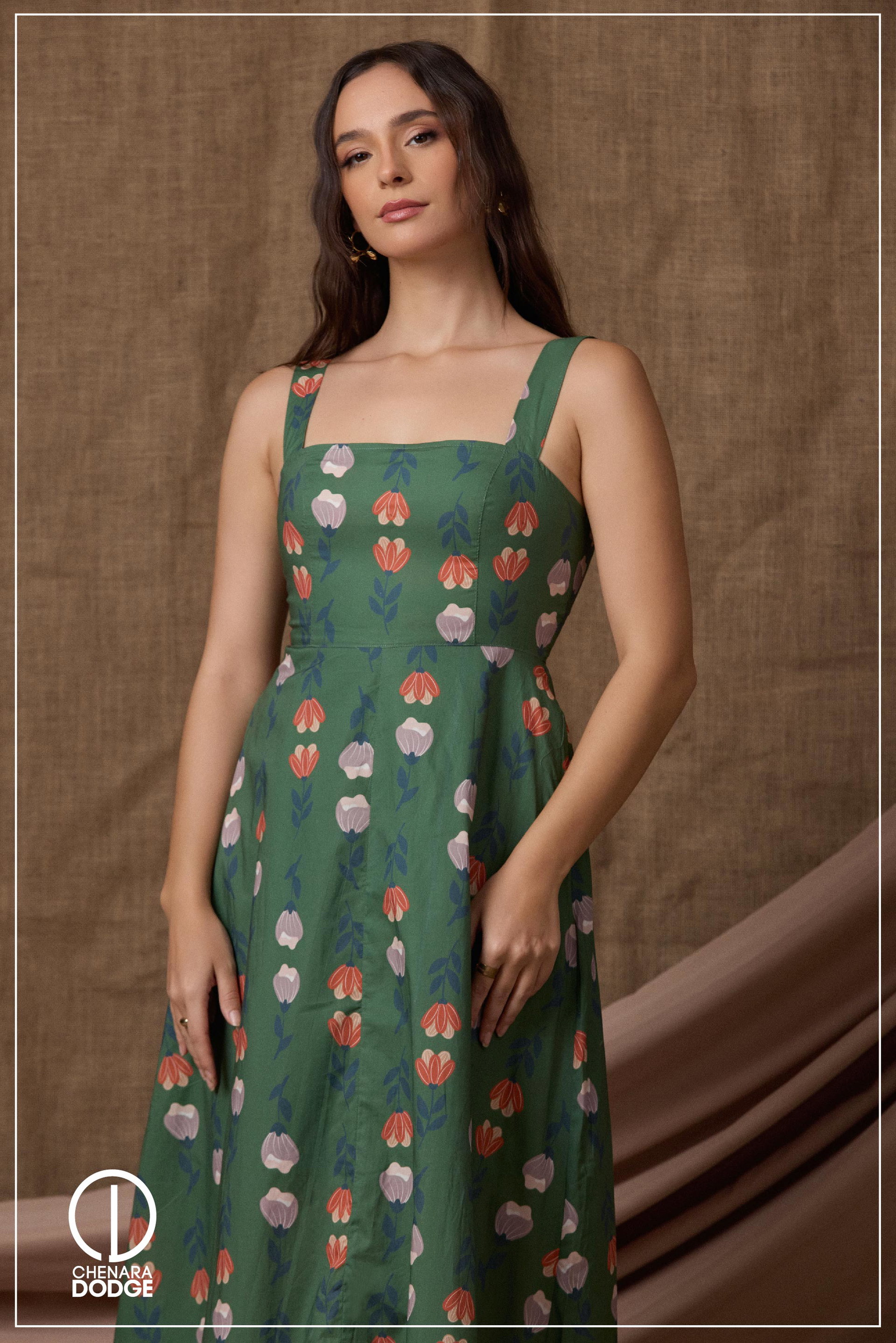 CLARA THICK STRAP MAXI DRESS