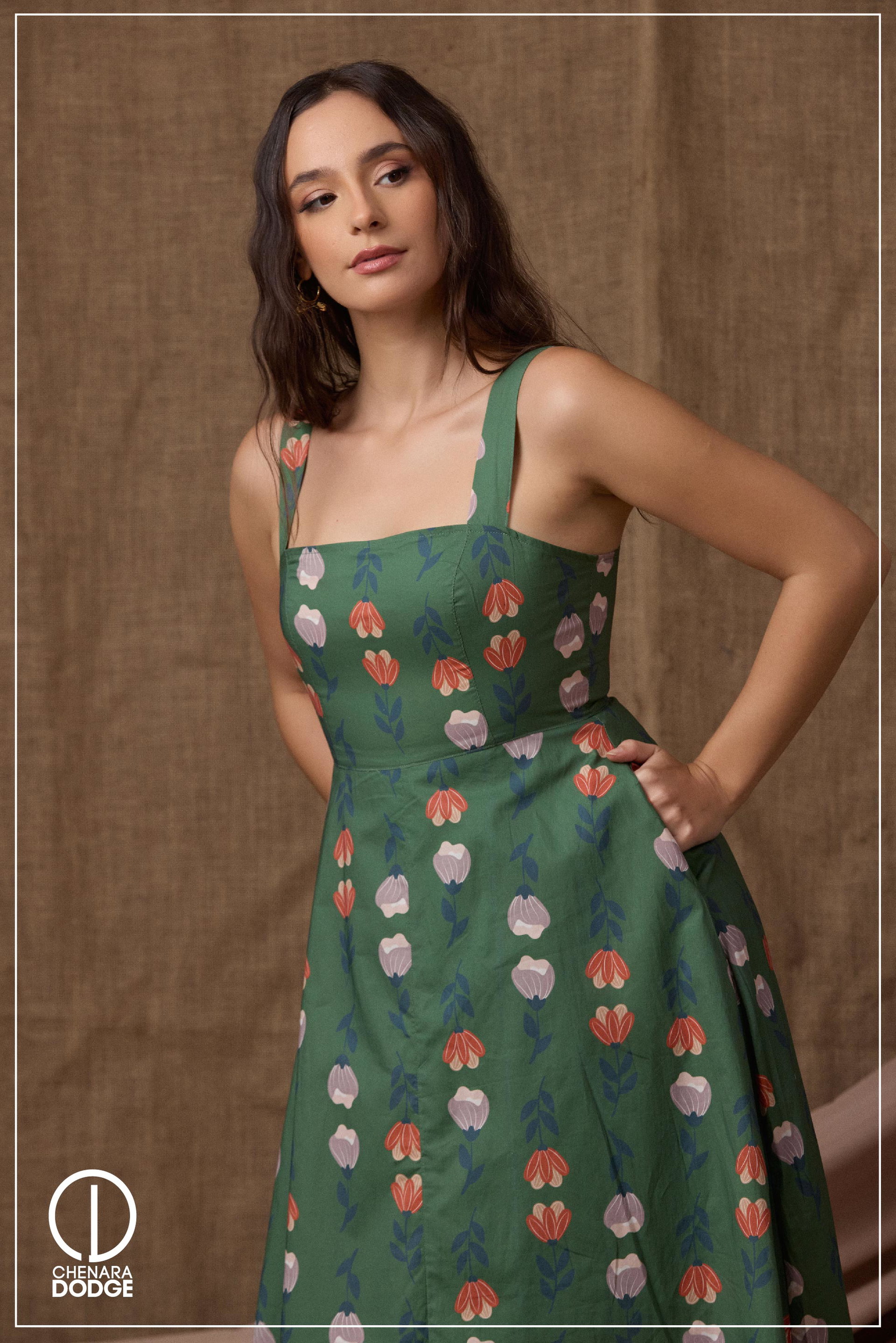CLARA THICK STRAP MAXI DRESS
