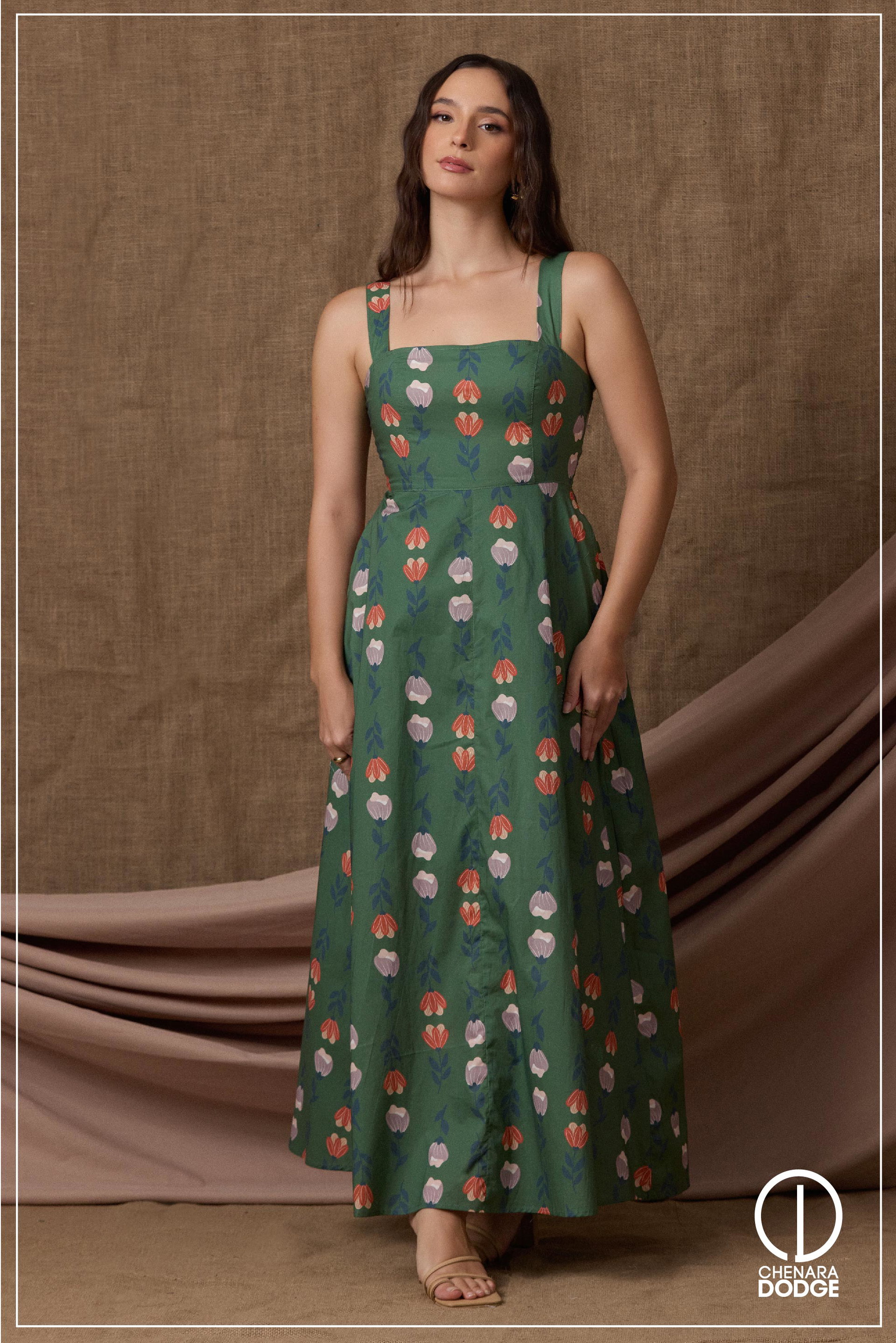 CLARA THICK STRAP MAXI DRESS