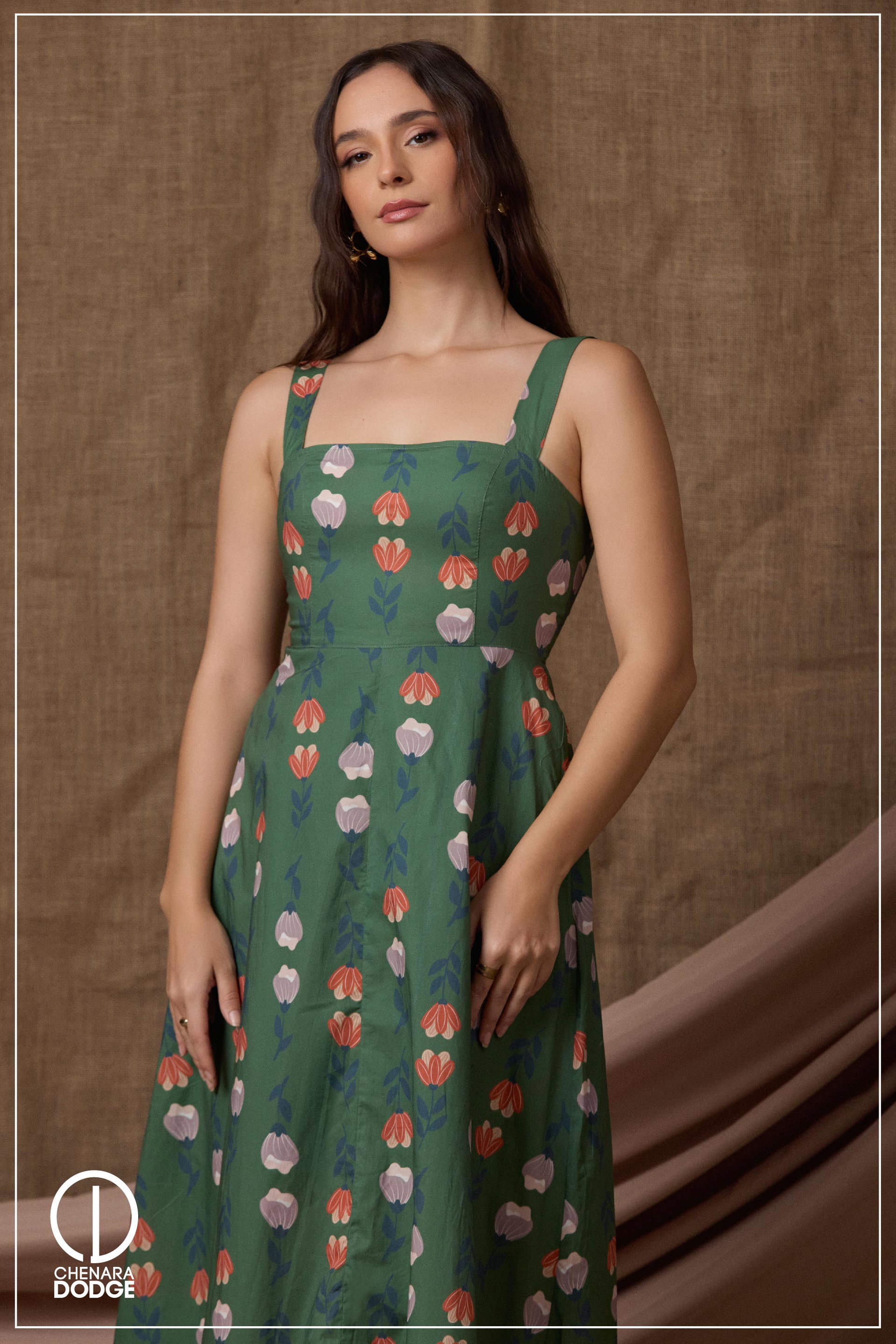 CLARA THICK STRAP MAXI DRESS