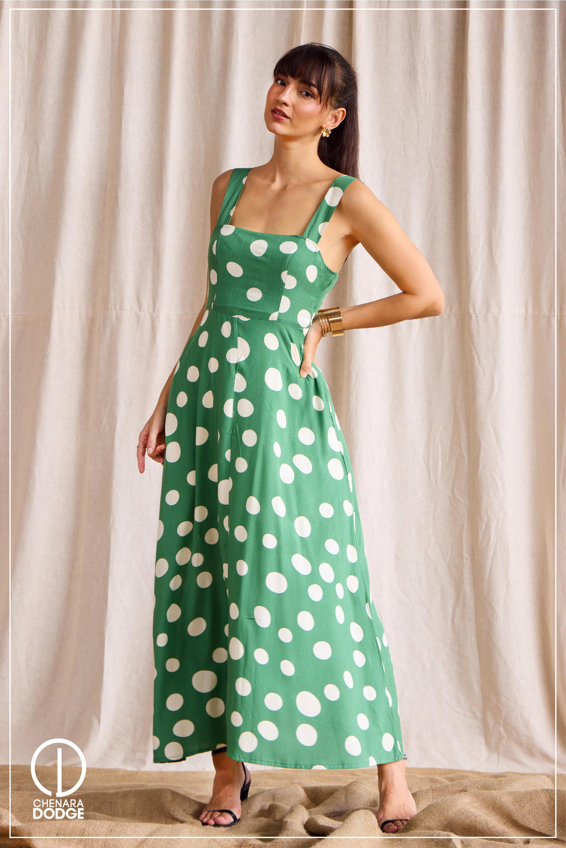 CLARA THICK STRAP MAXI DRESS