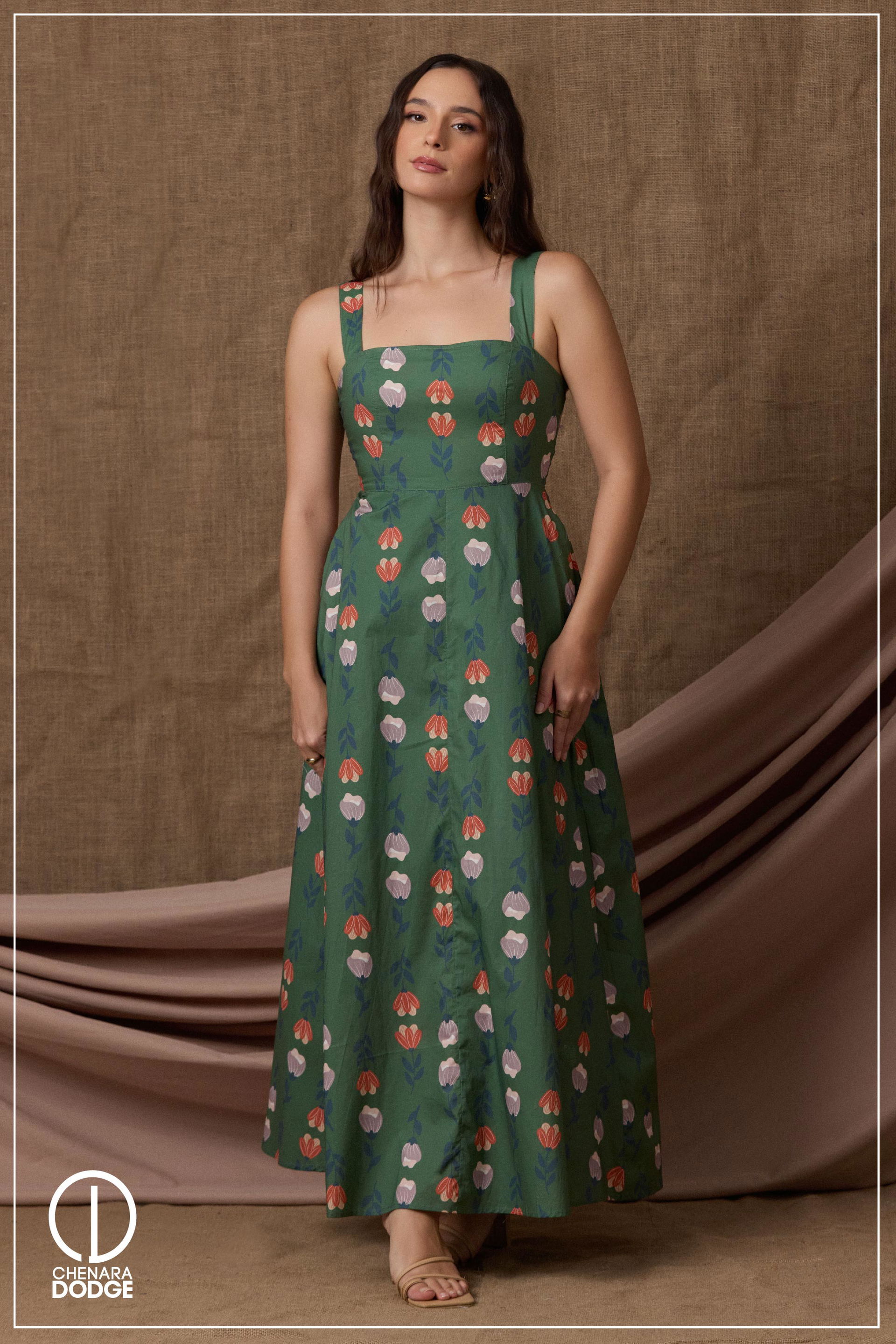 CLARA THICK STRAP MAXI DRESS