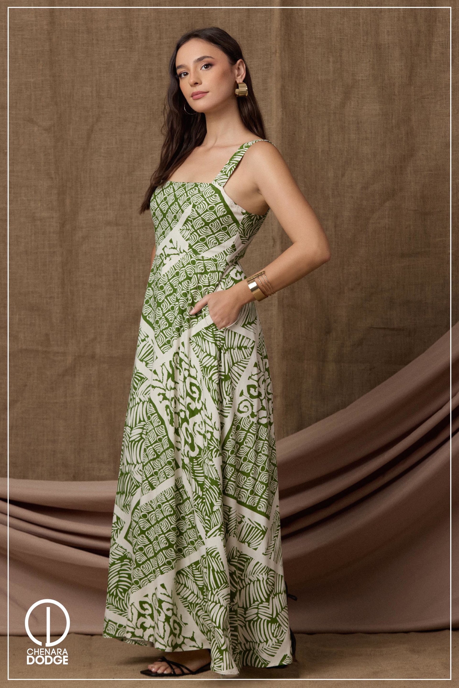 CLARA THICK STRAP MAXI DRESS