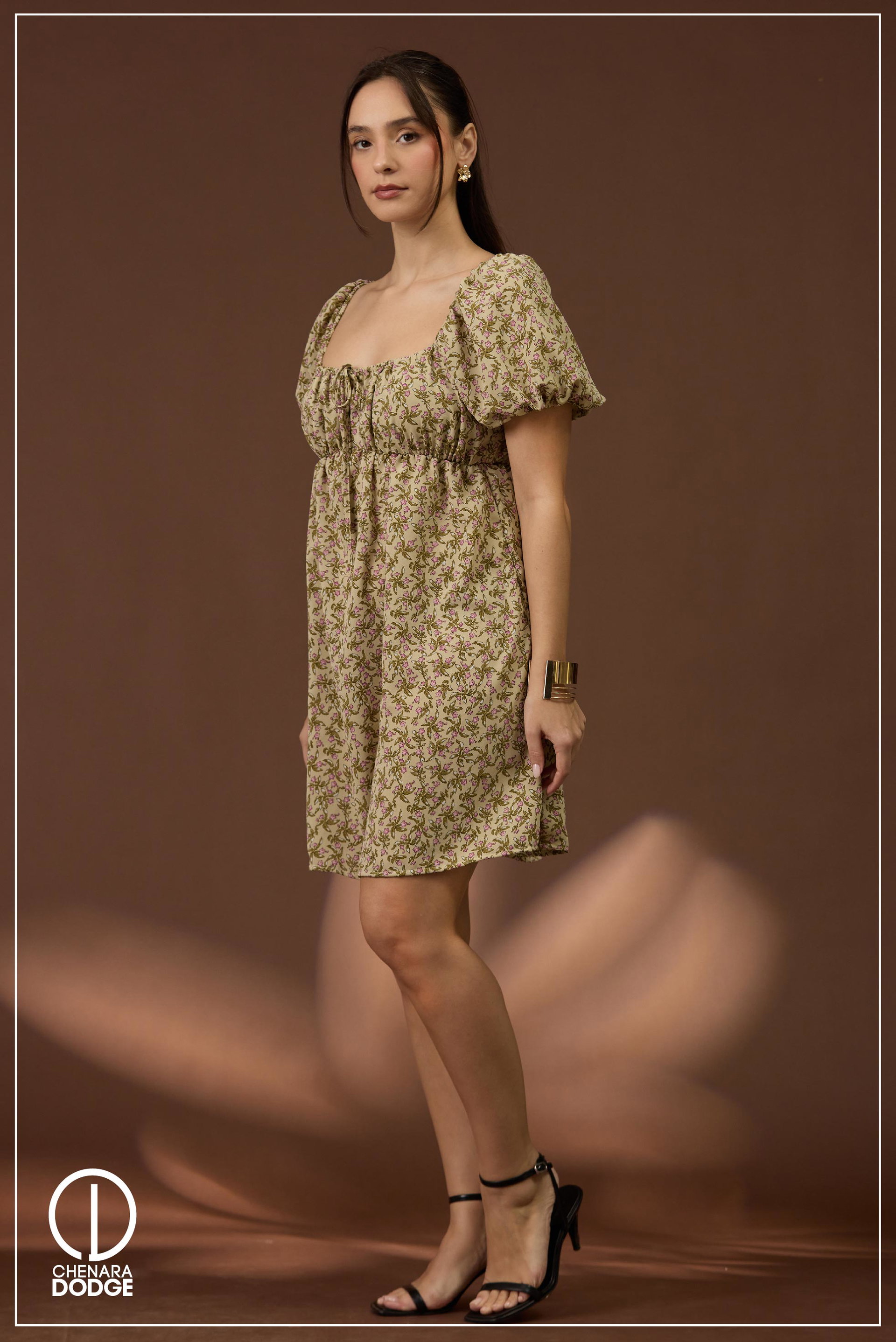 CLARISSE SQUARE NECK MINI DRESS