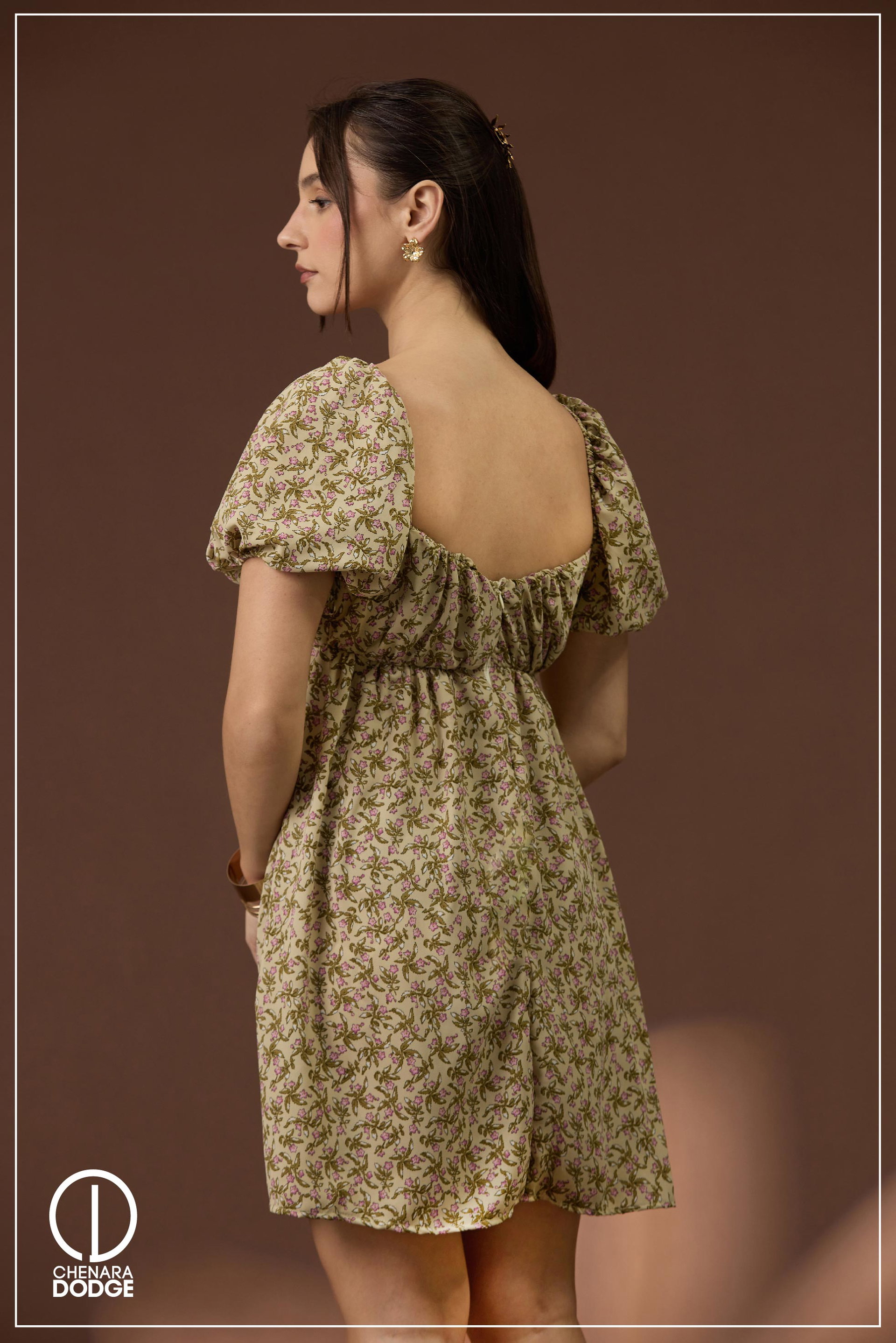CLARISSE SQUARE NECK MINI DRESS