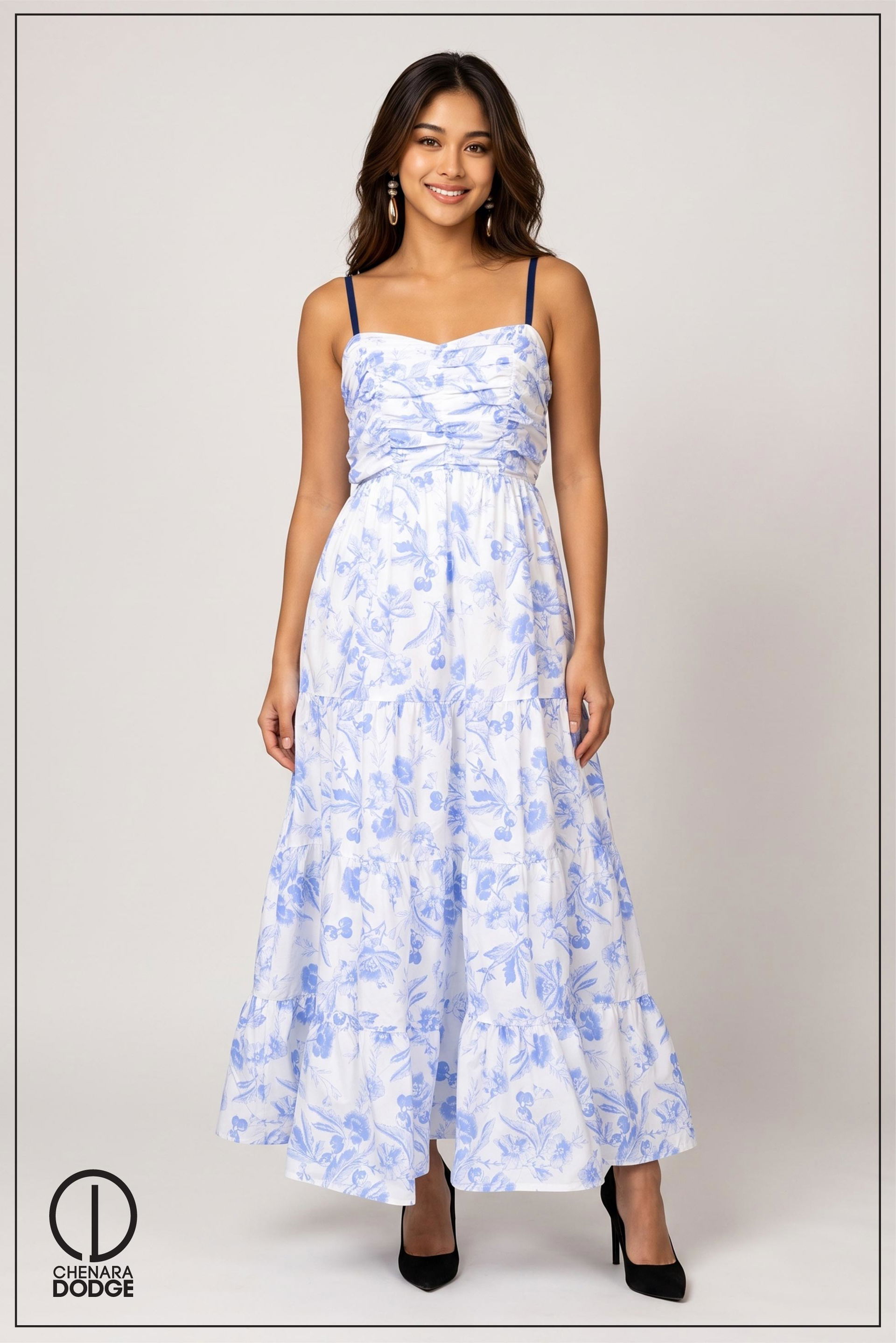 CLAUDIA GATHERED DETAIL MAXI DRESS