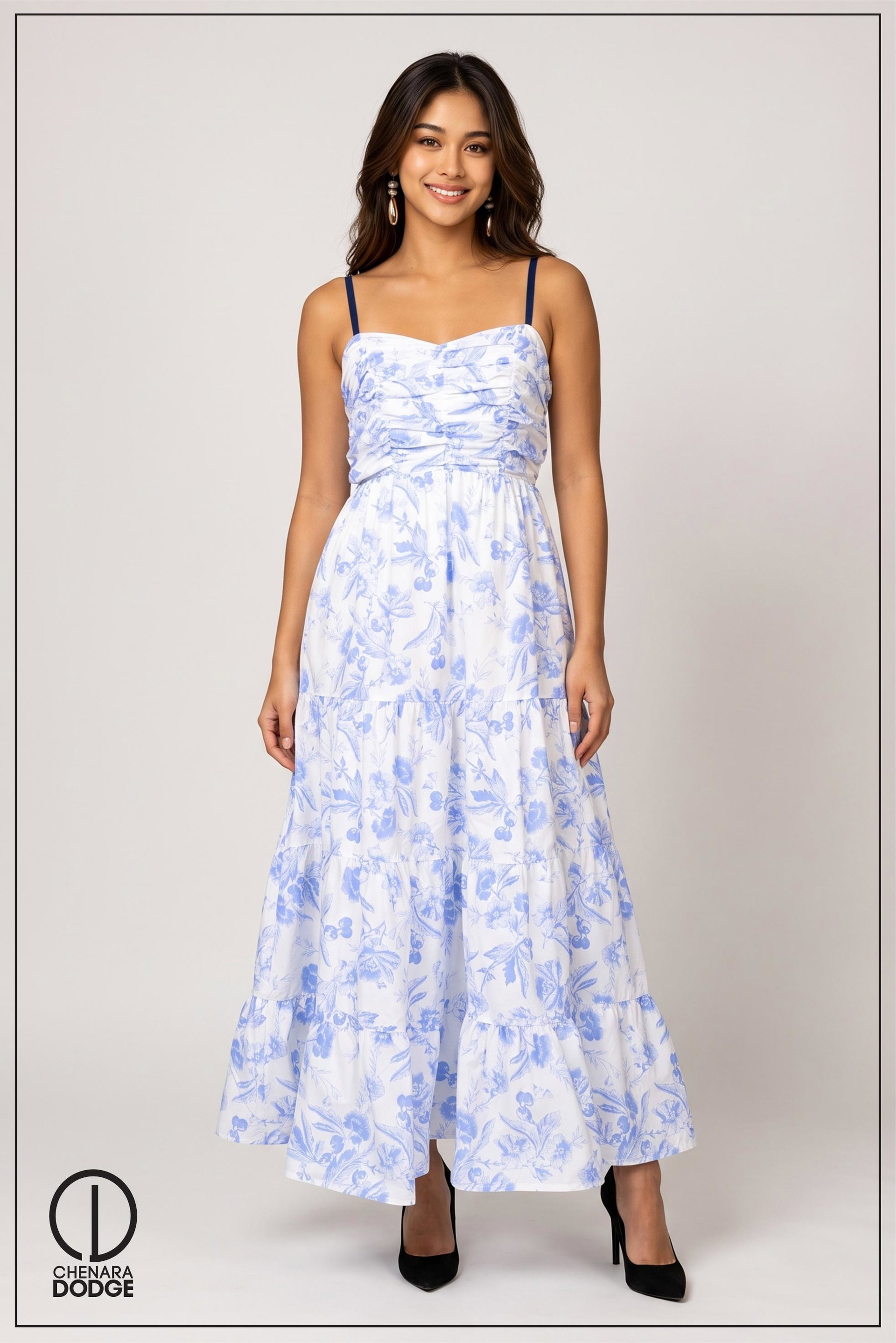 CLAUDIA GATHERED DETAIL MAXI DRESS