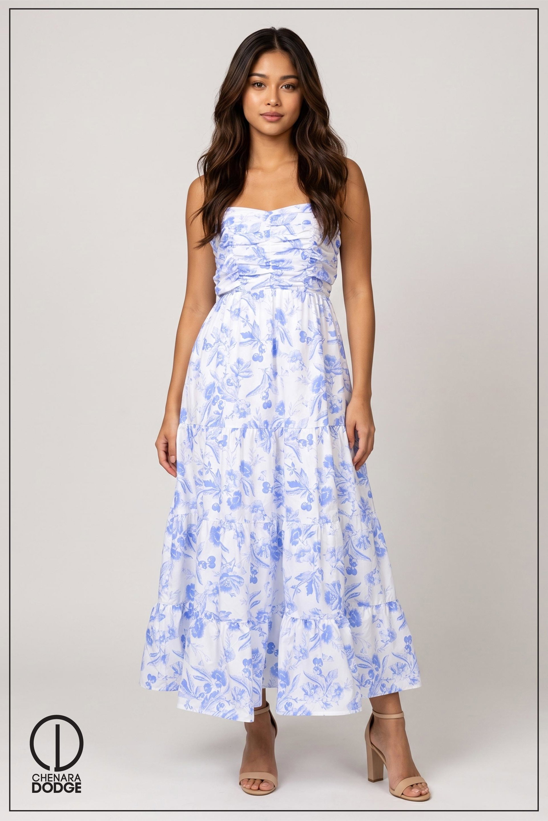 CLAUDIA GATHERED DETAIL MAXI DRESS