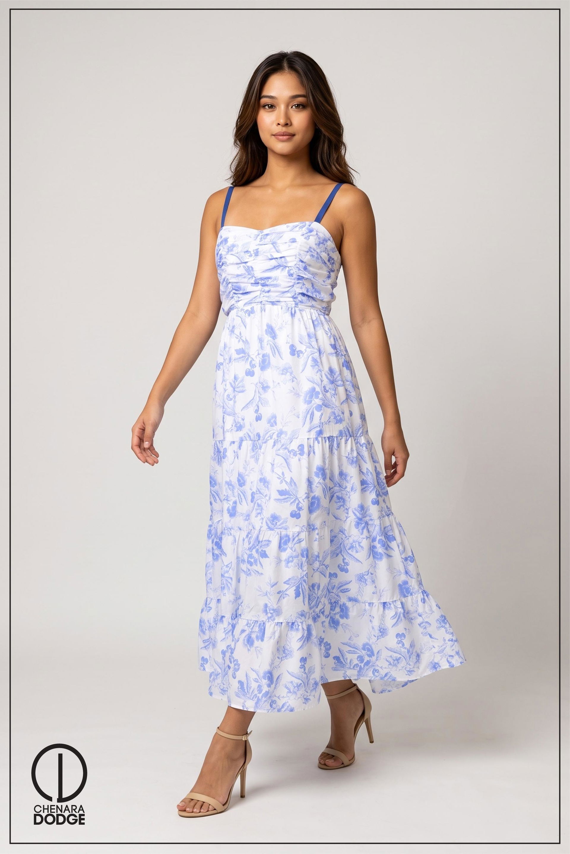 CLAUDIA GATHERED DETAIL MAXI DRESS