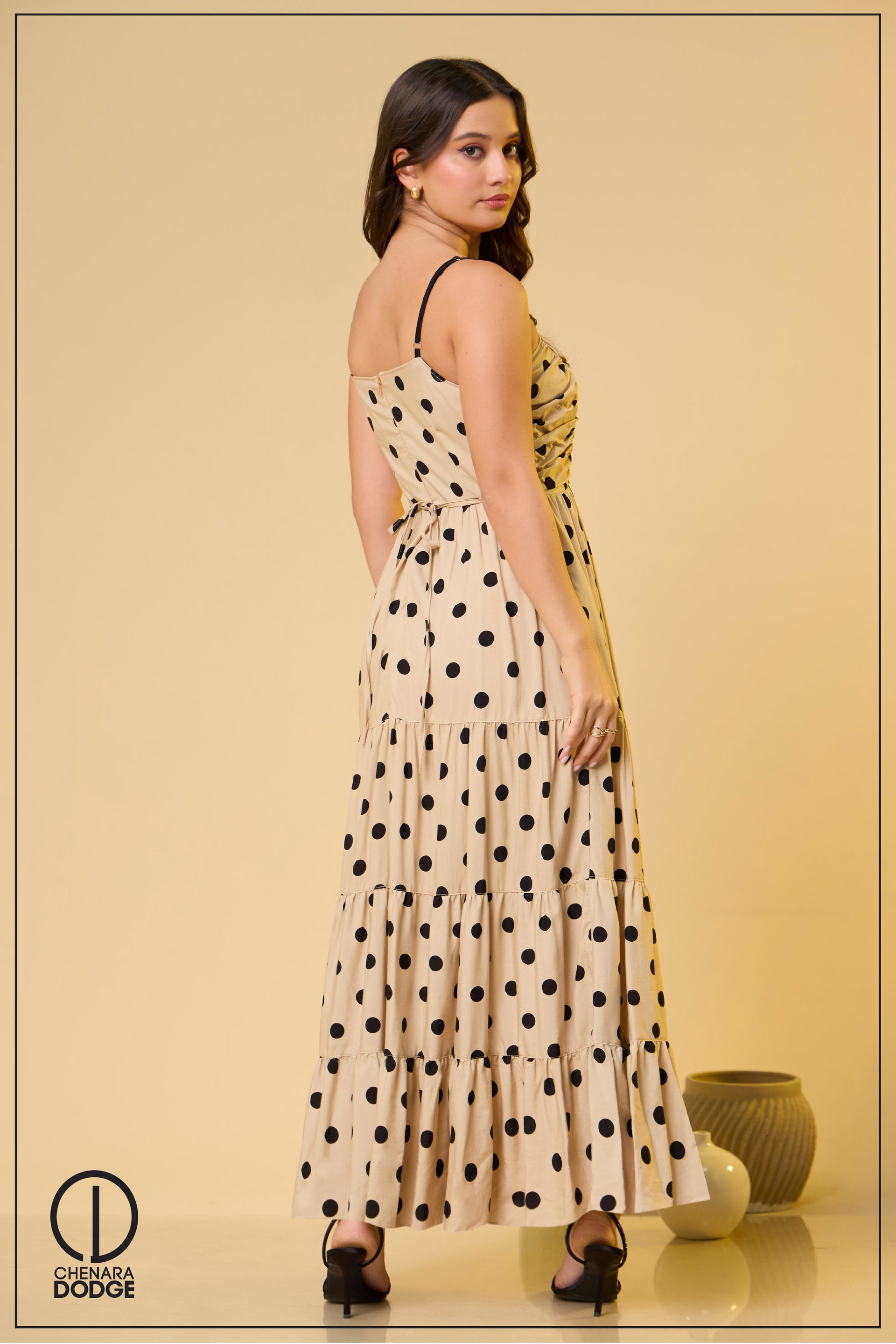 CLAUDIA GATHERED DETAIL MAXI DRESS