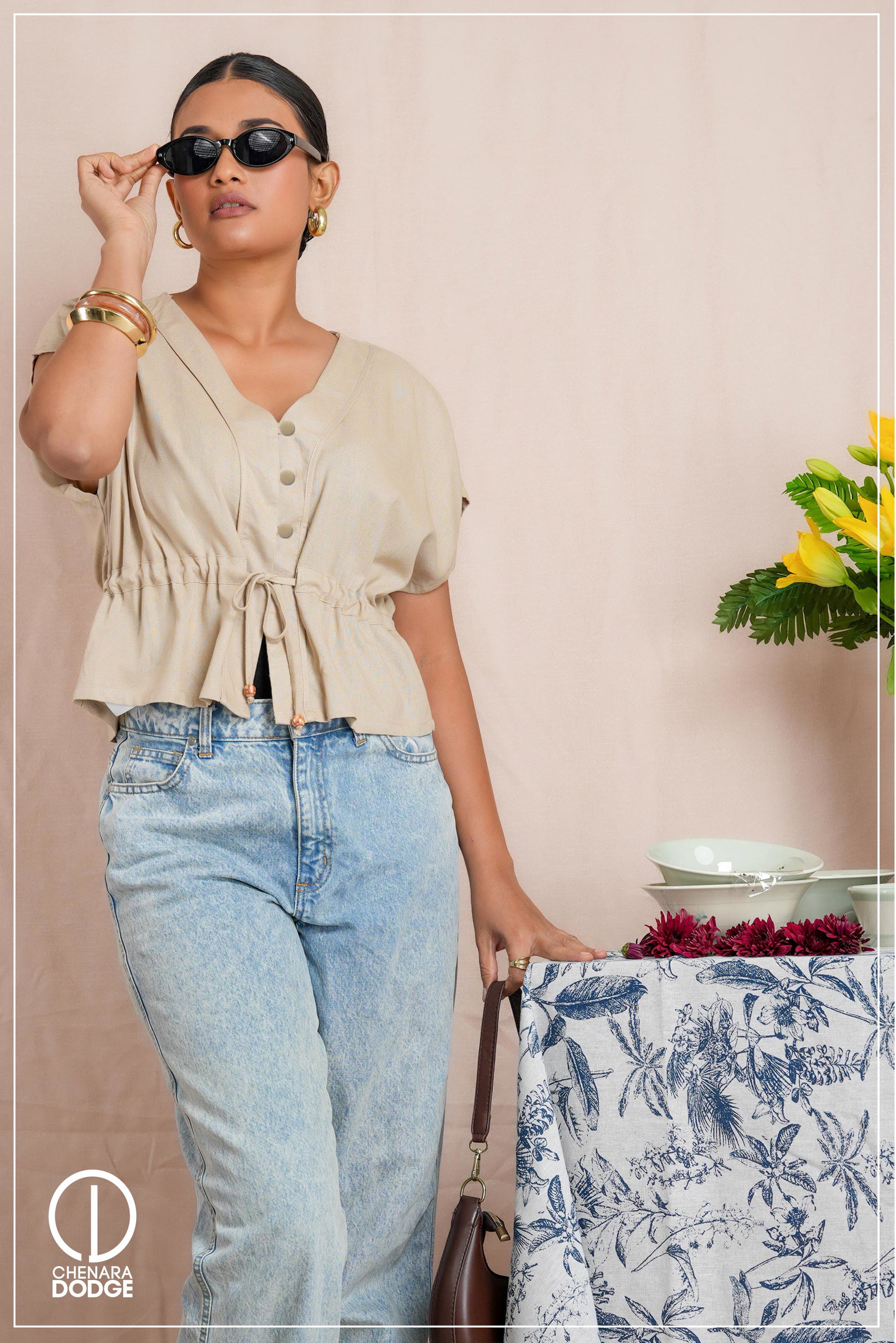 CLAUDIA TIE UP CASUAL TOP