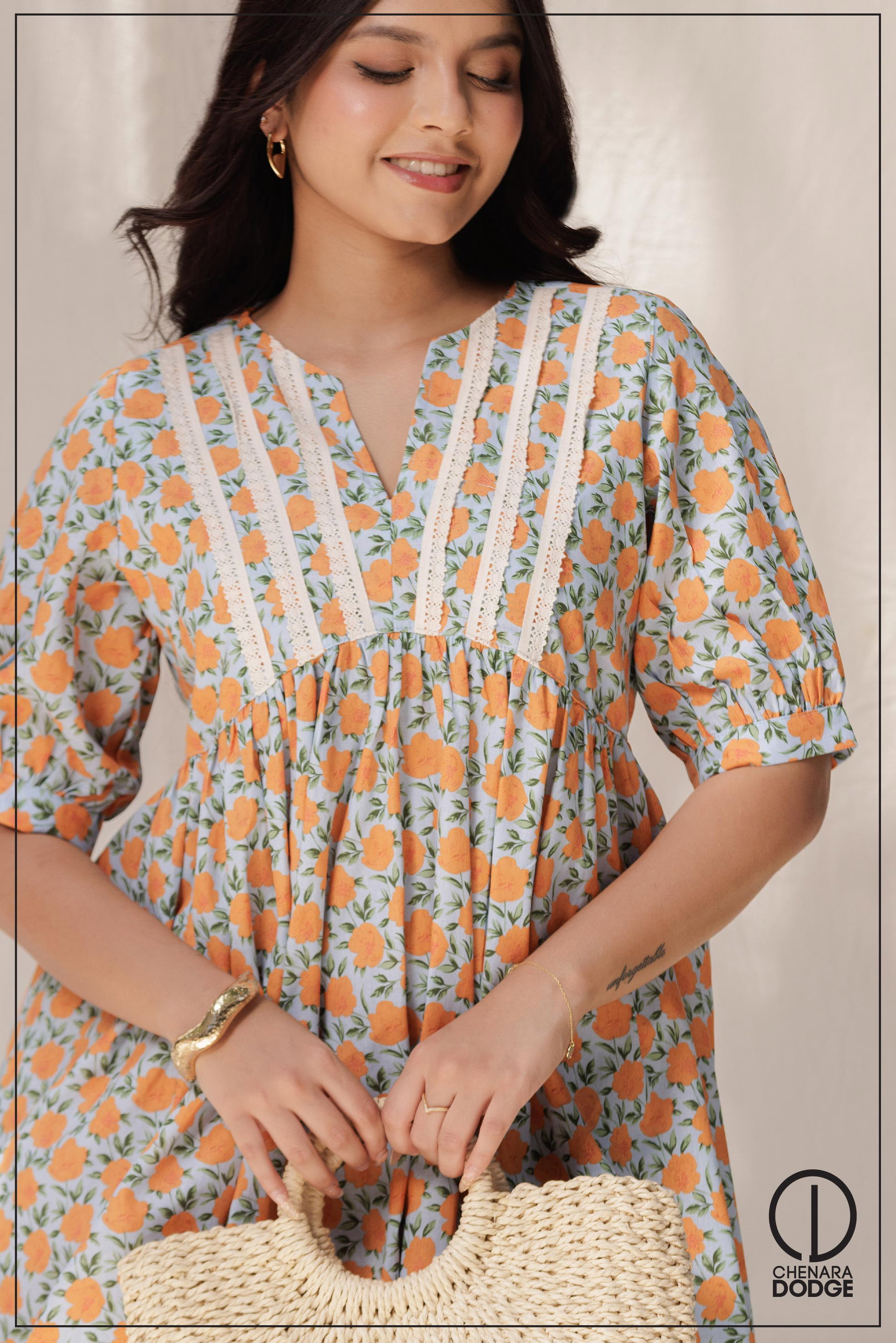 CLEO PUFF SLEEV MINI DRESS