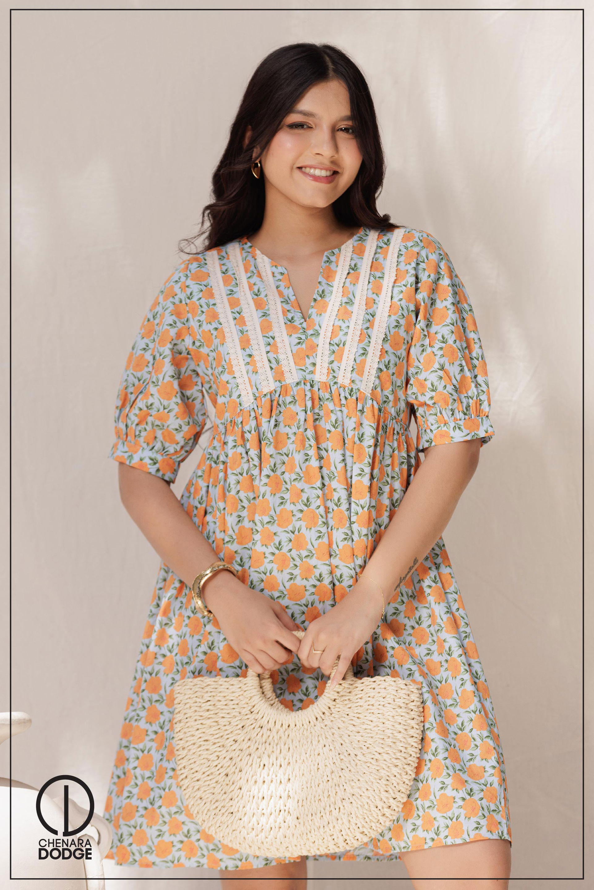 CLEO PUFF SLEEV MINI DRESS